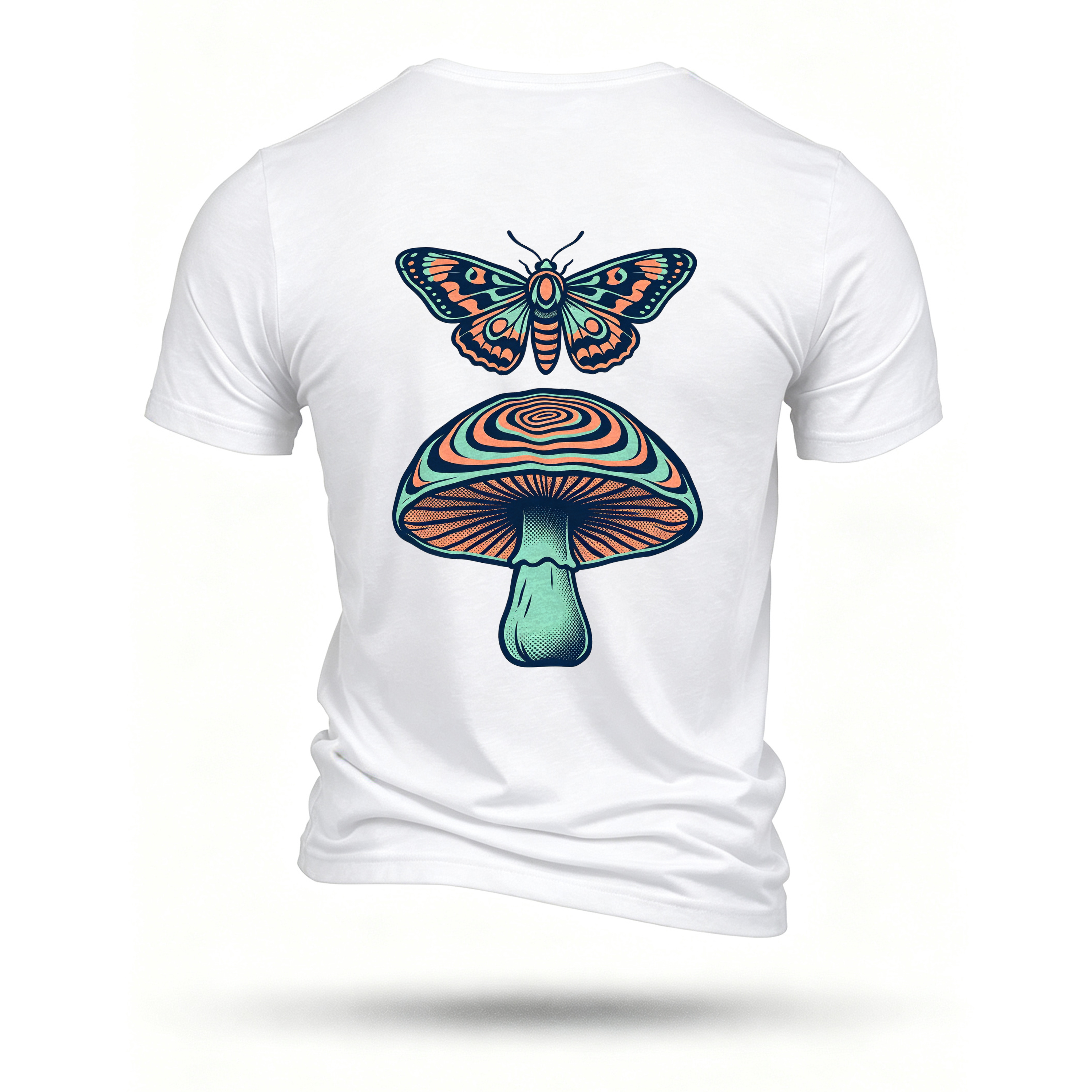 White T-shirt, back print