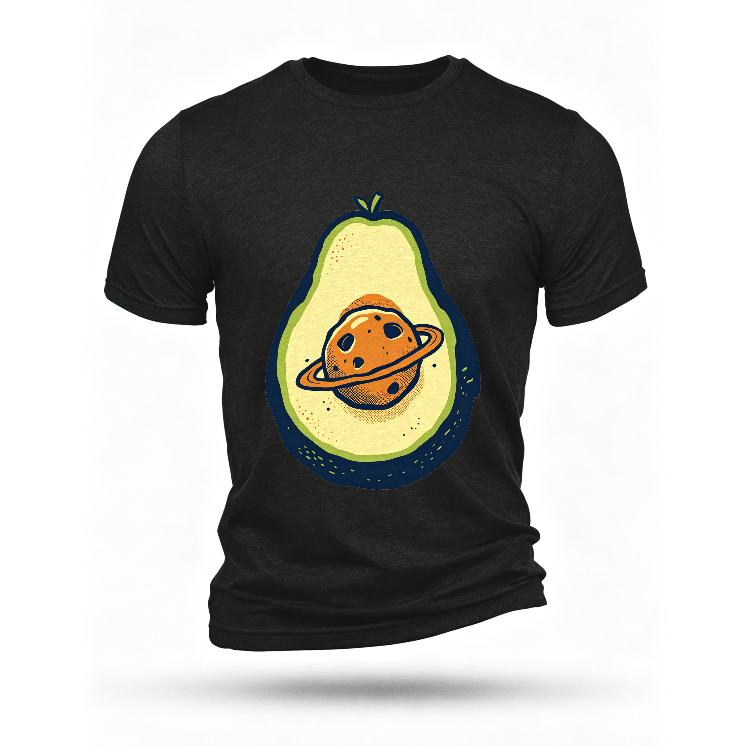 Black T-shirt, front print