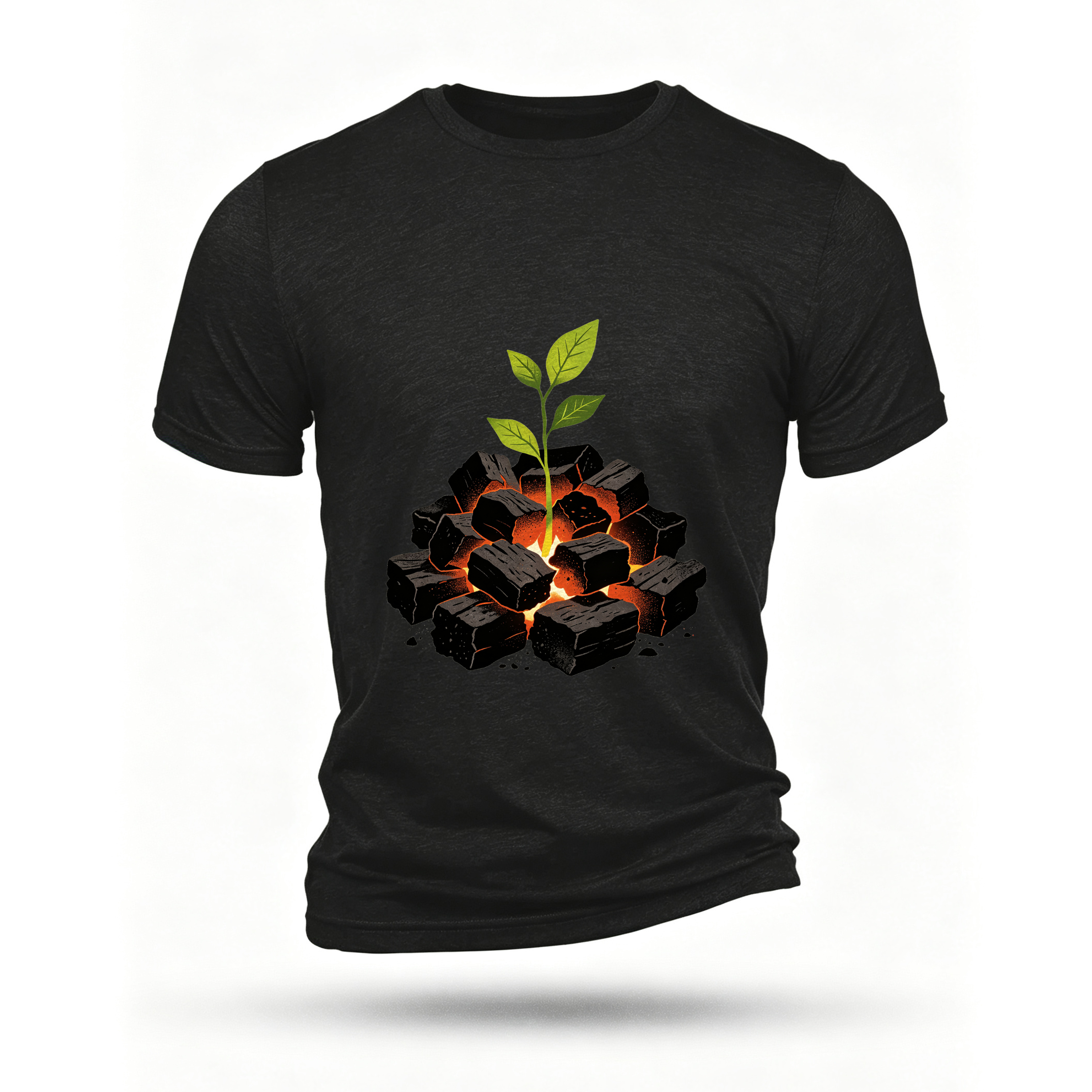 Black T-shirt, front print