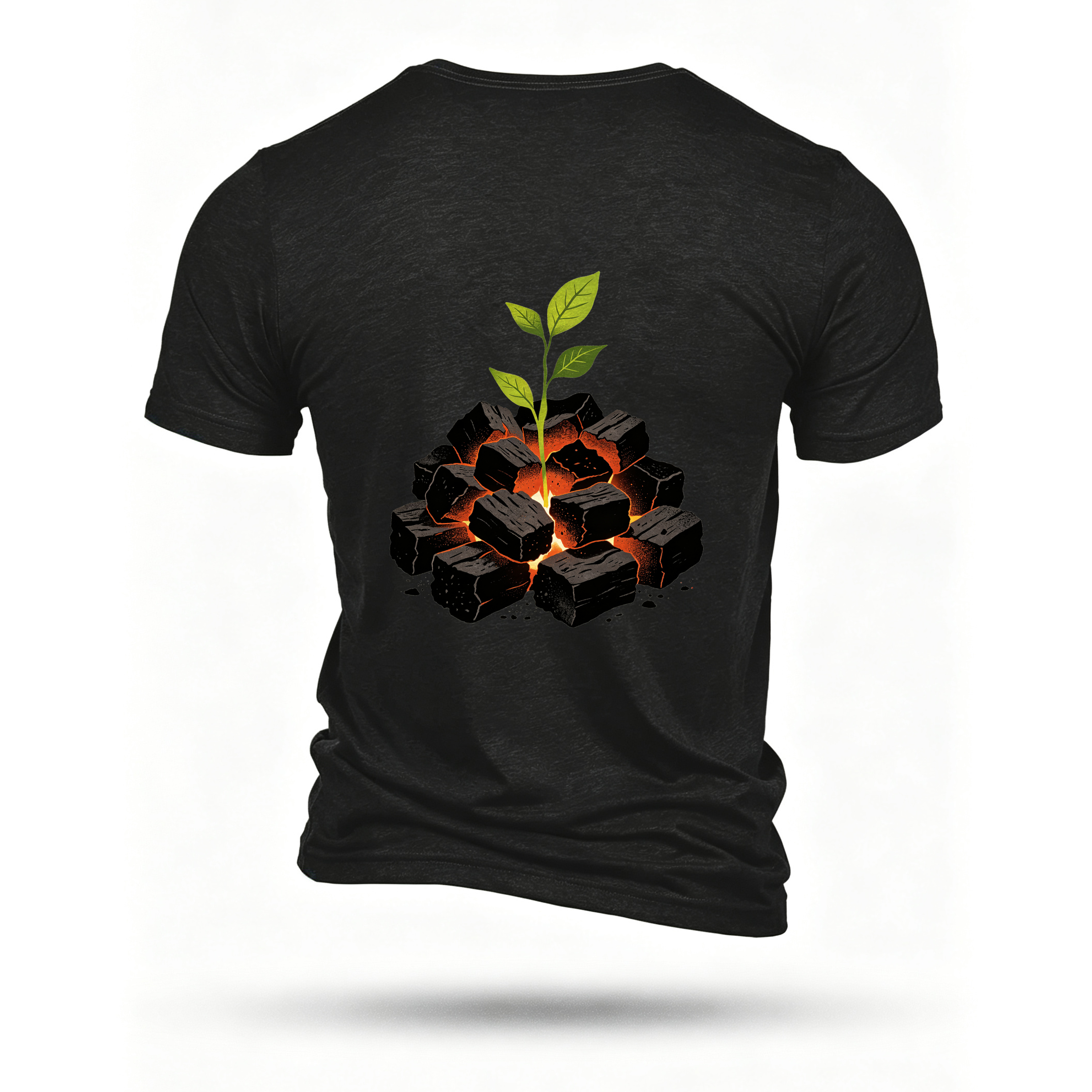 Black T-shirt, back print