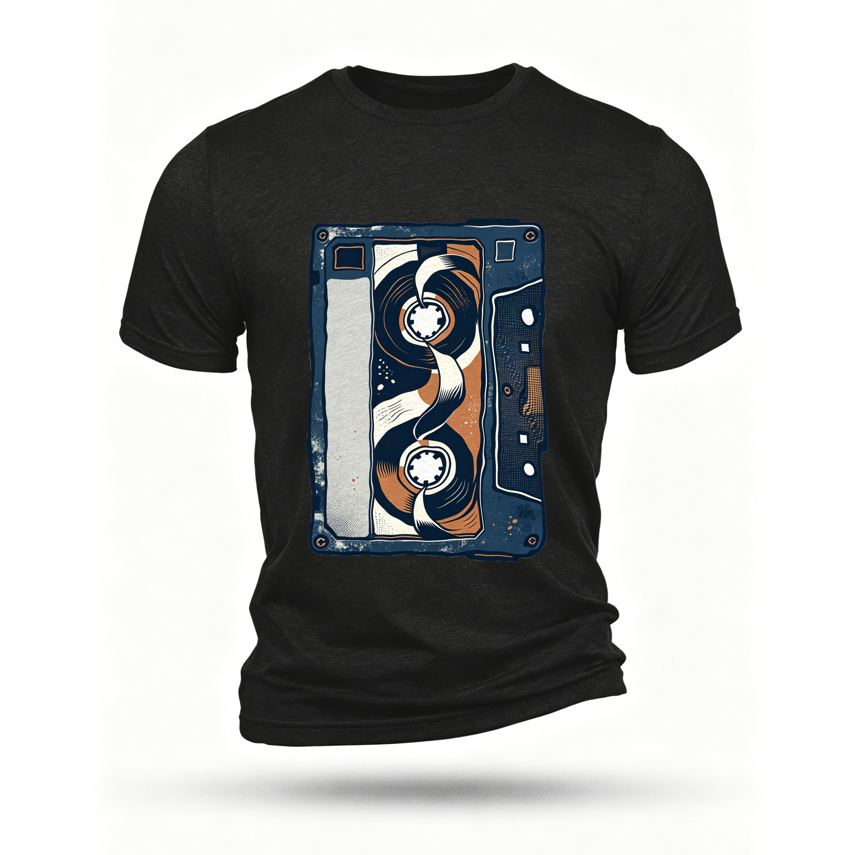 Black T-shirt, front print