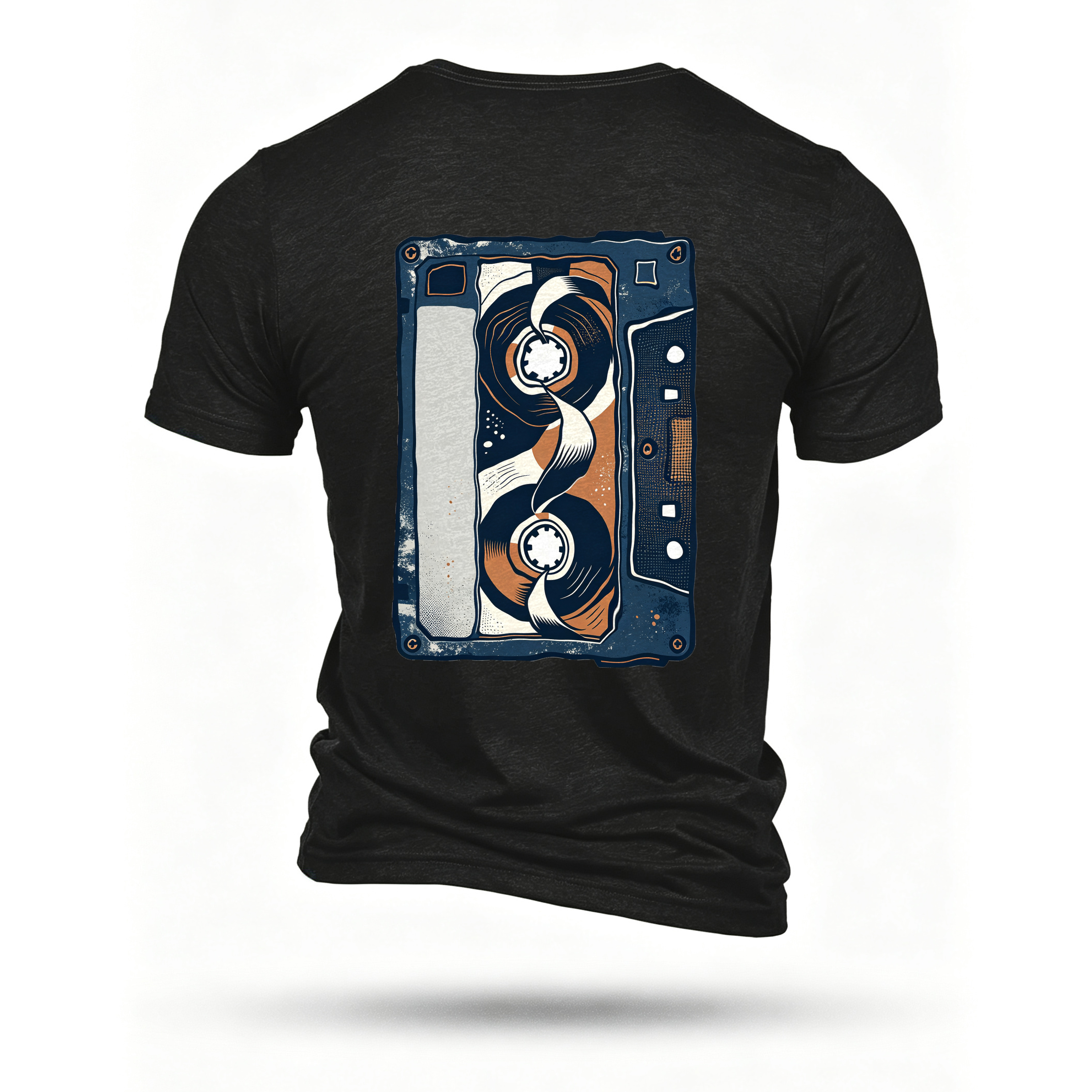 Black T-shirt, back print