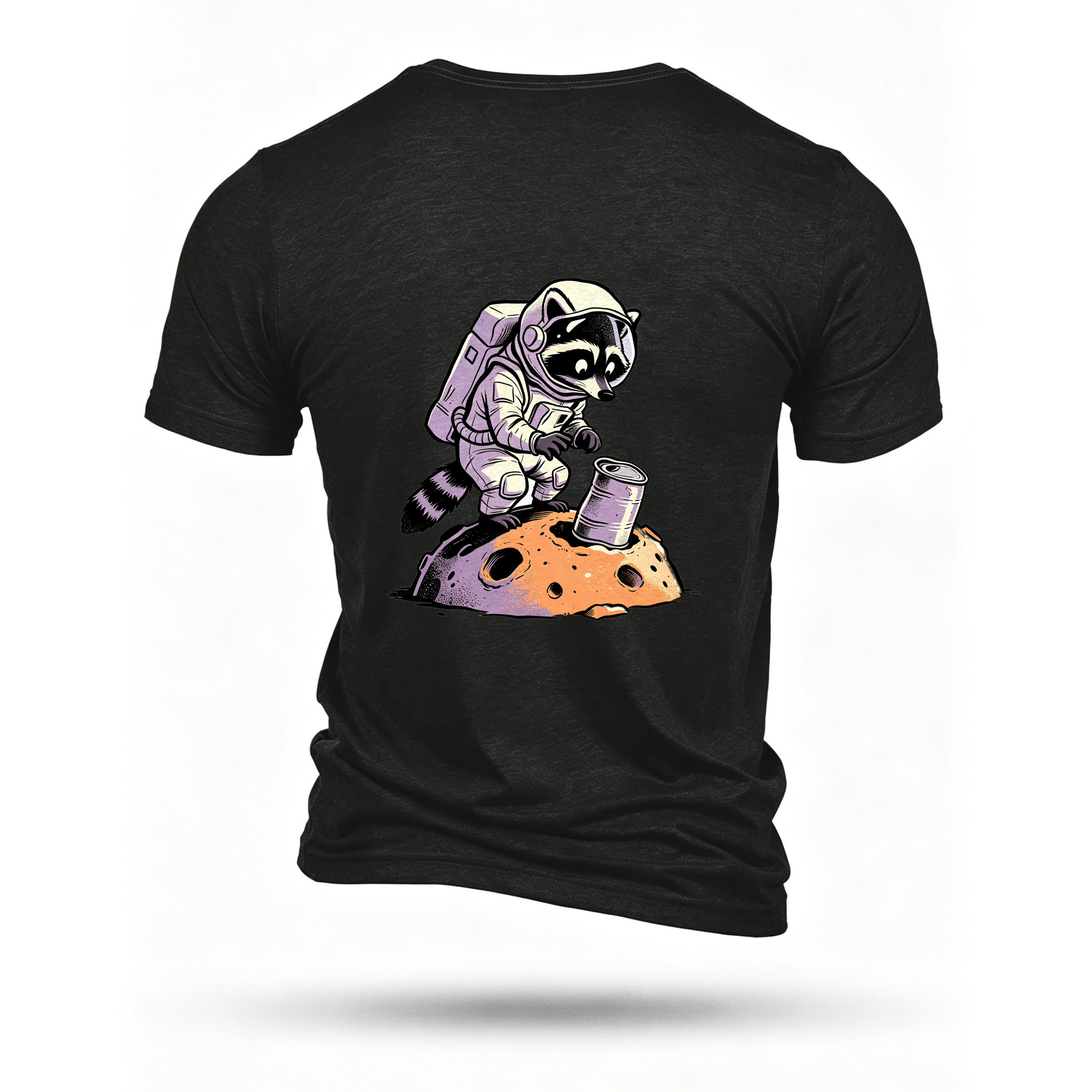 Black T-shirt, back print