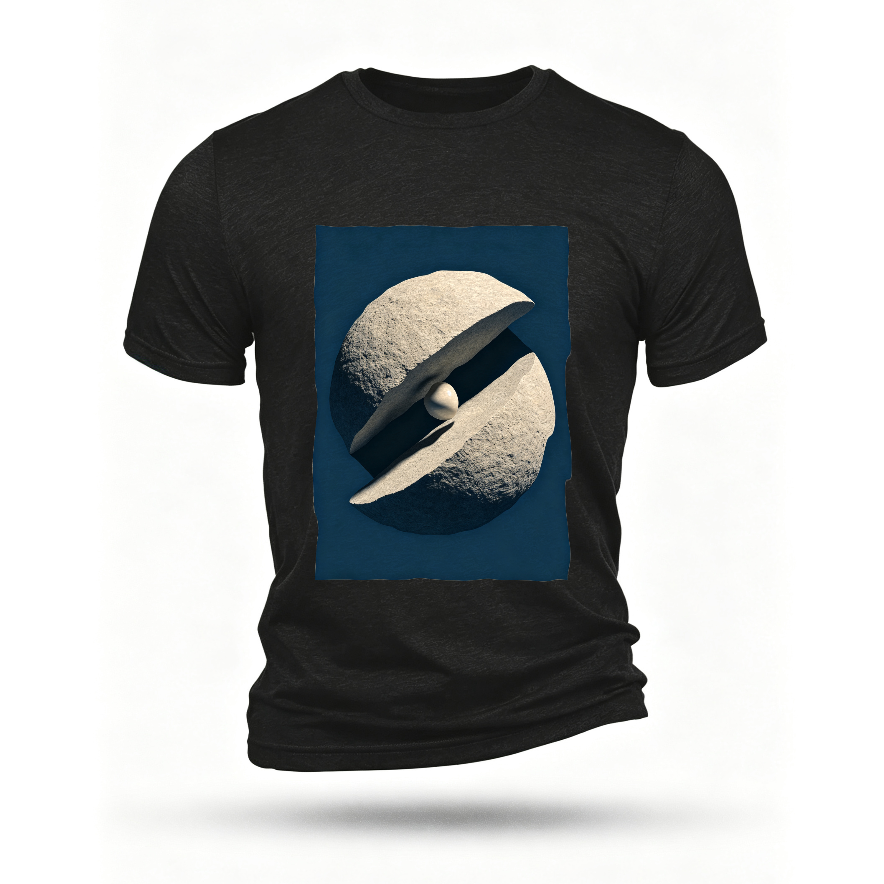 Black T-shirt, front print