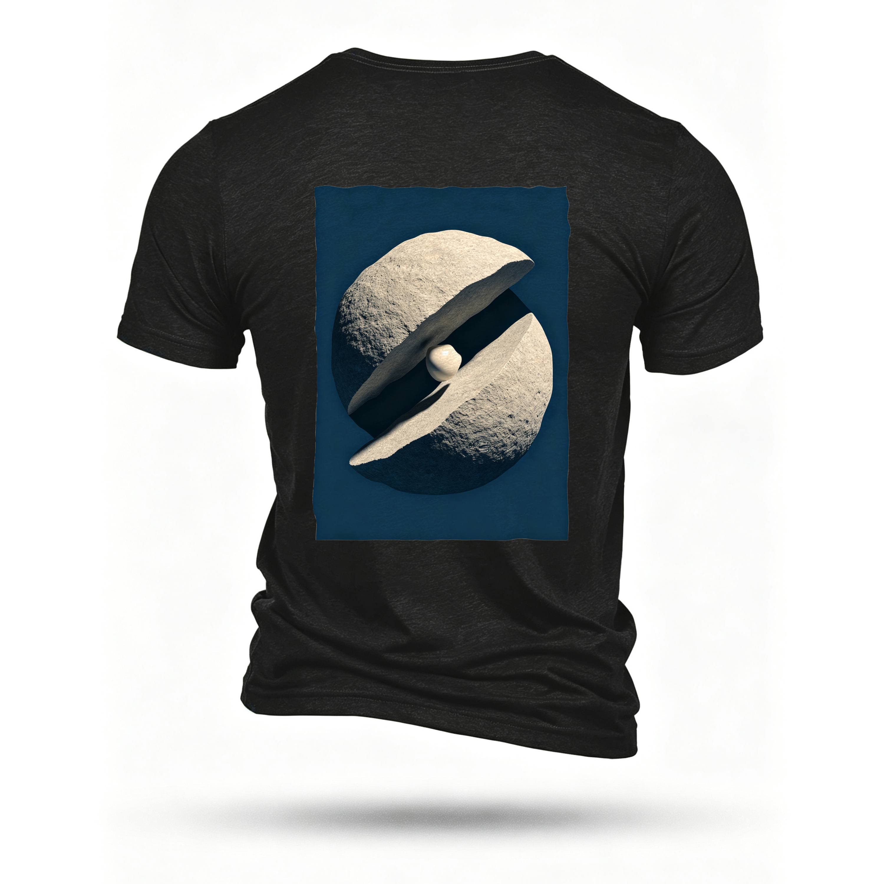 Black T-shirt, back print
