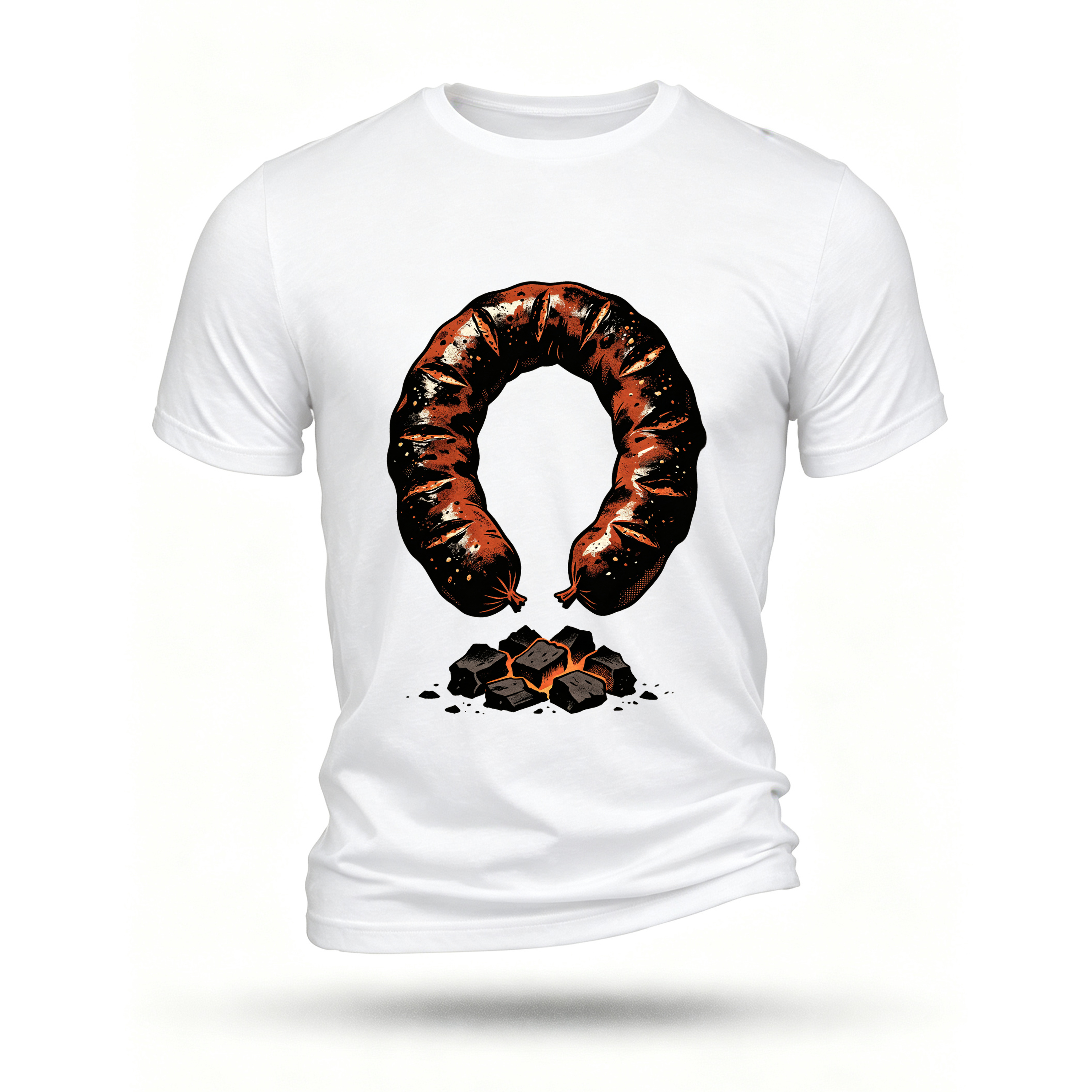 White T-shirt, front print