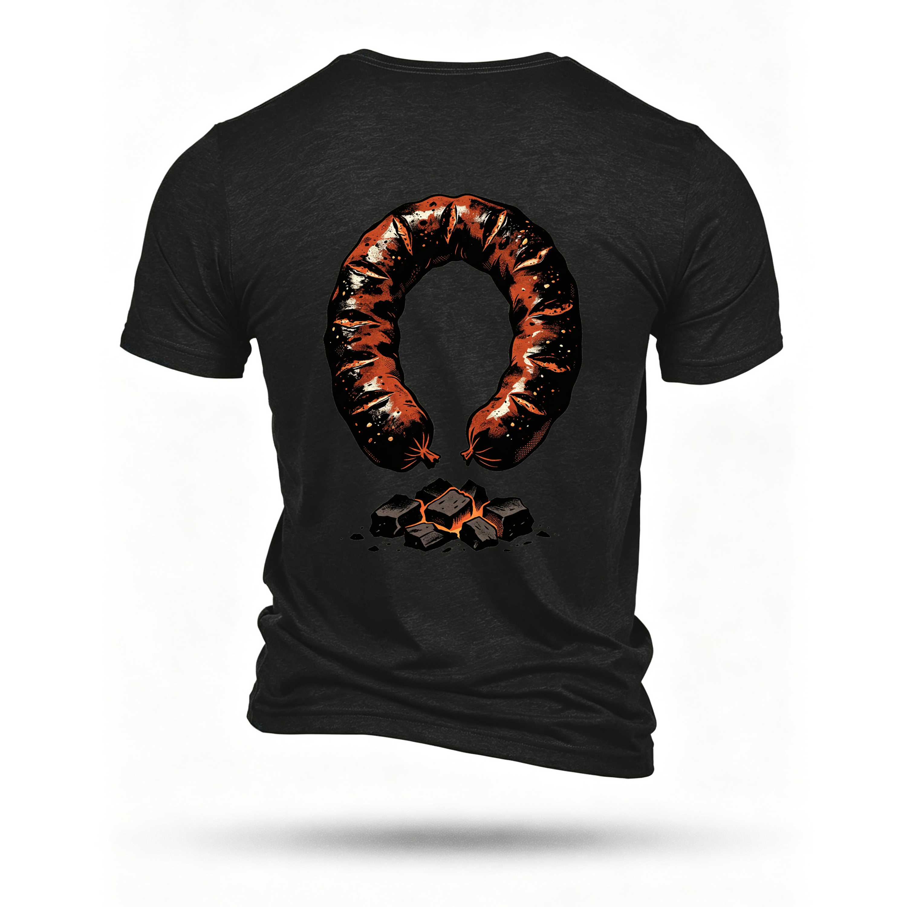 Black T-shirt, back print