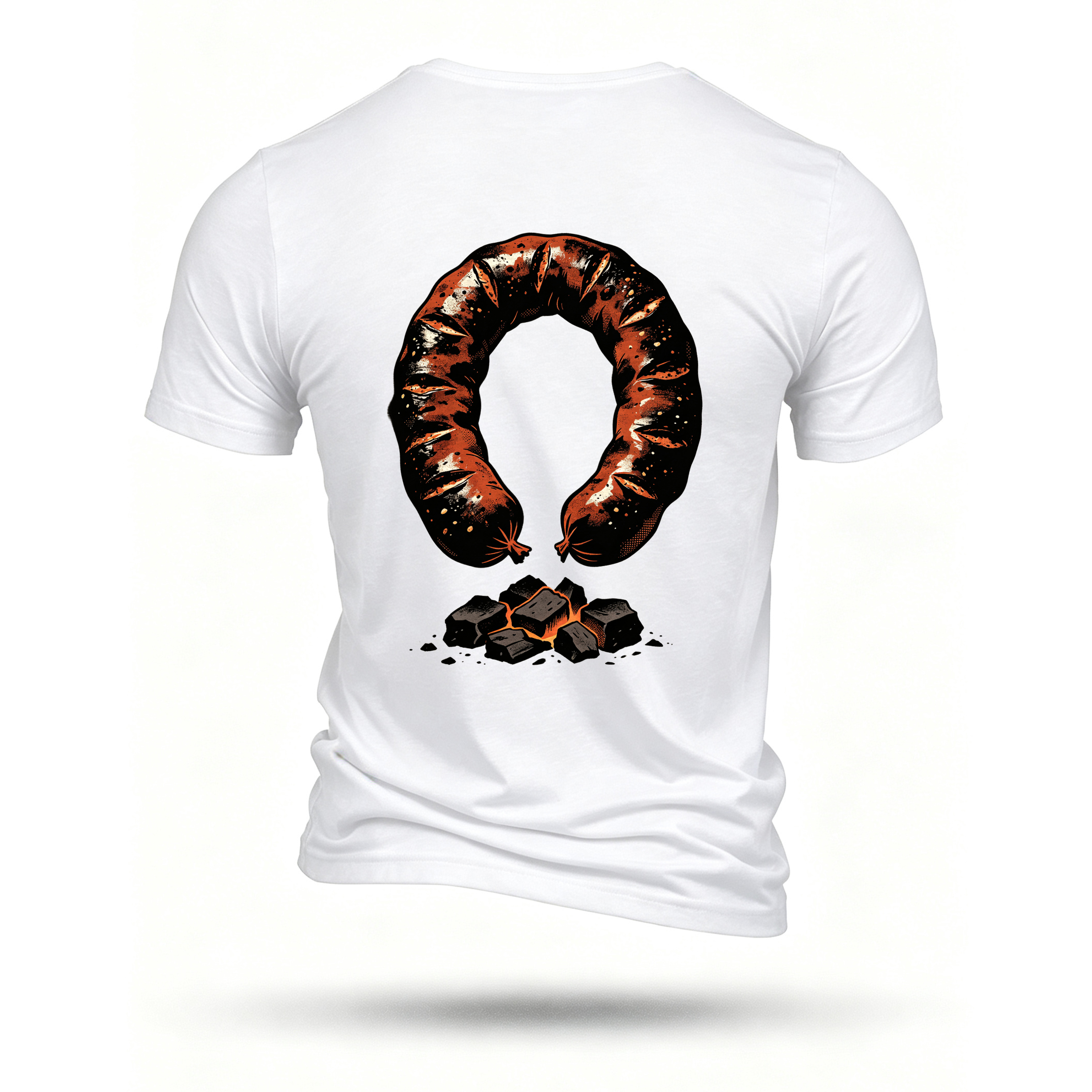 White T-shirt, back print
