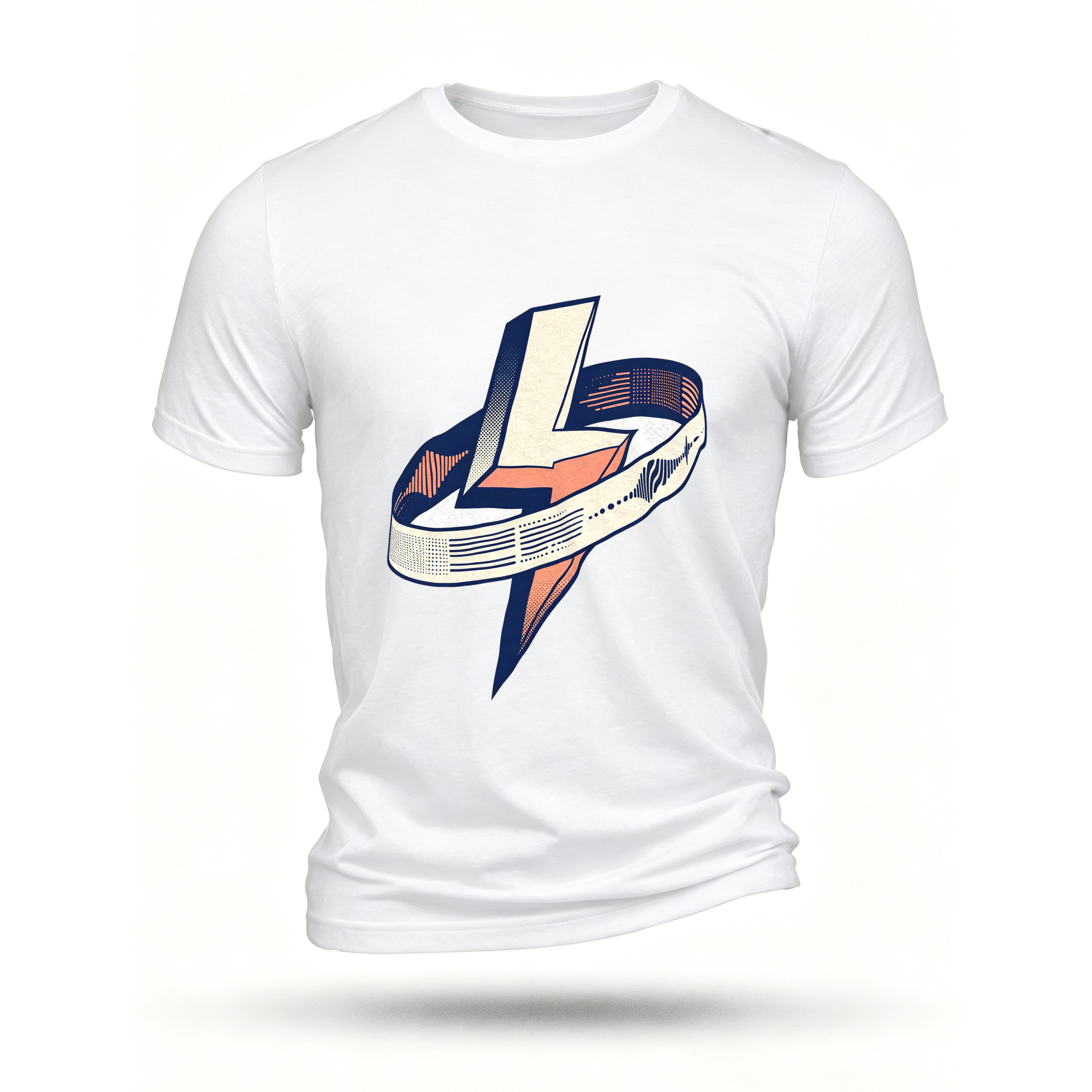 White T-shirt, front print