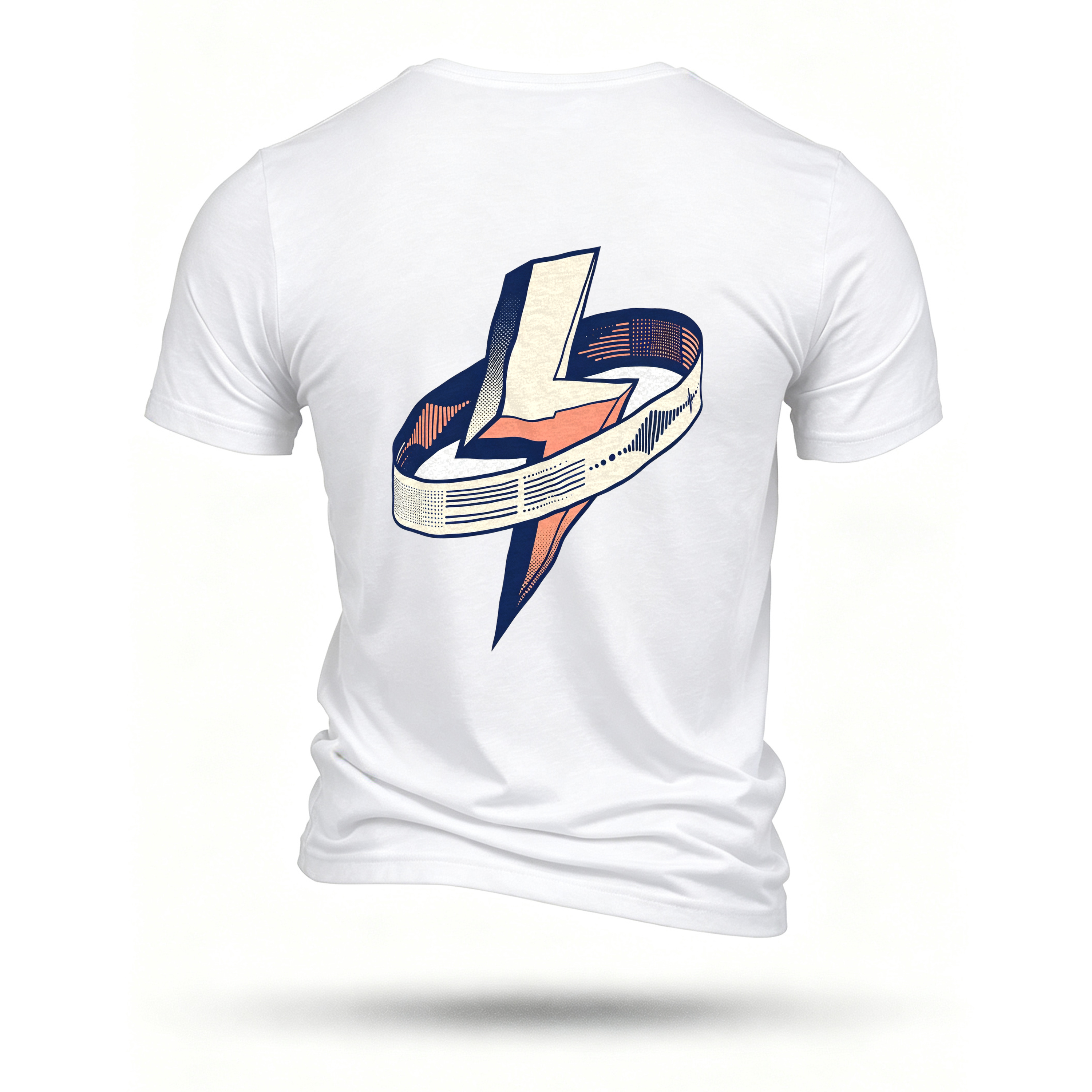 White T-shirt, back print