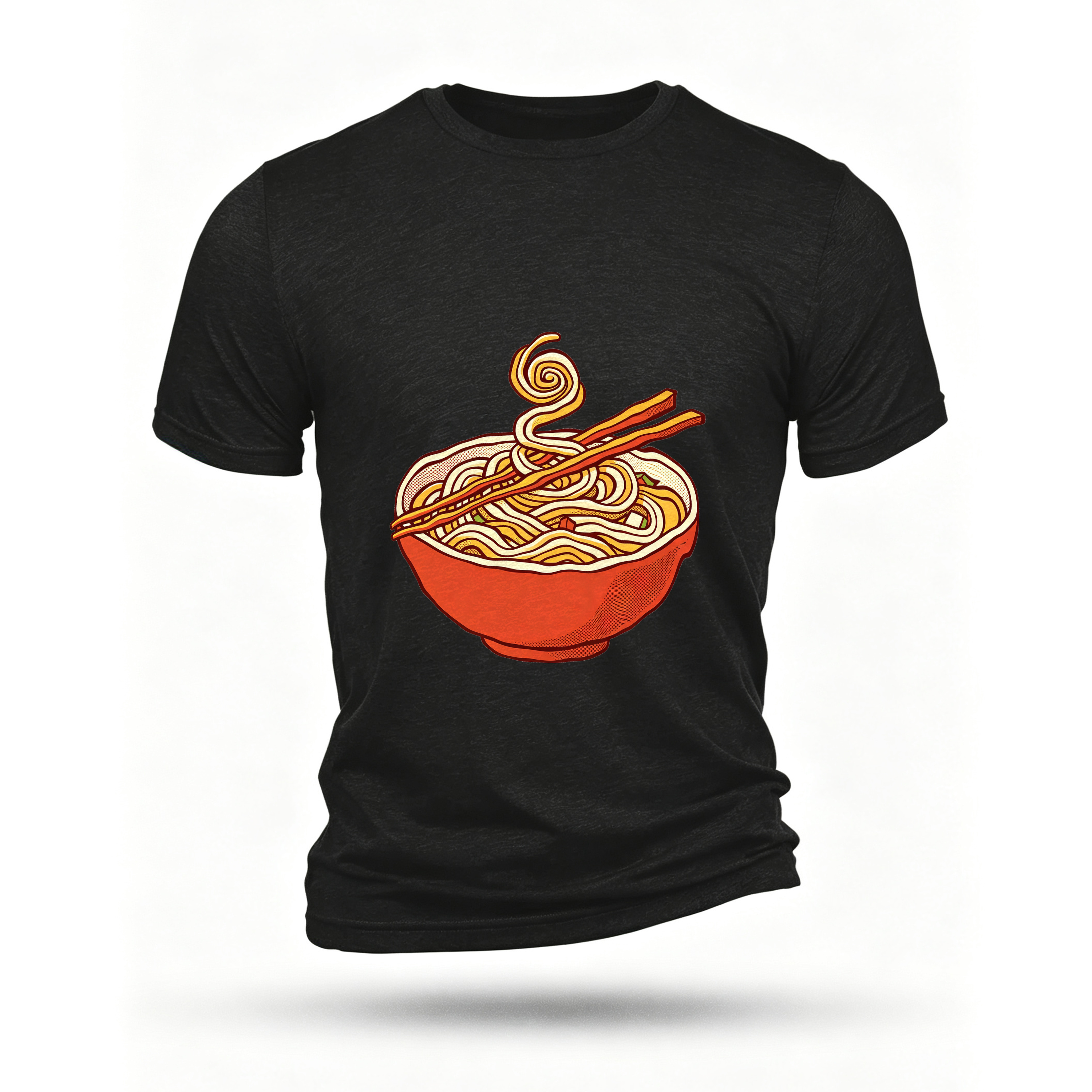 Black T-shirt, front print