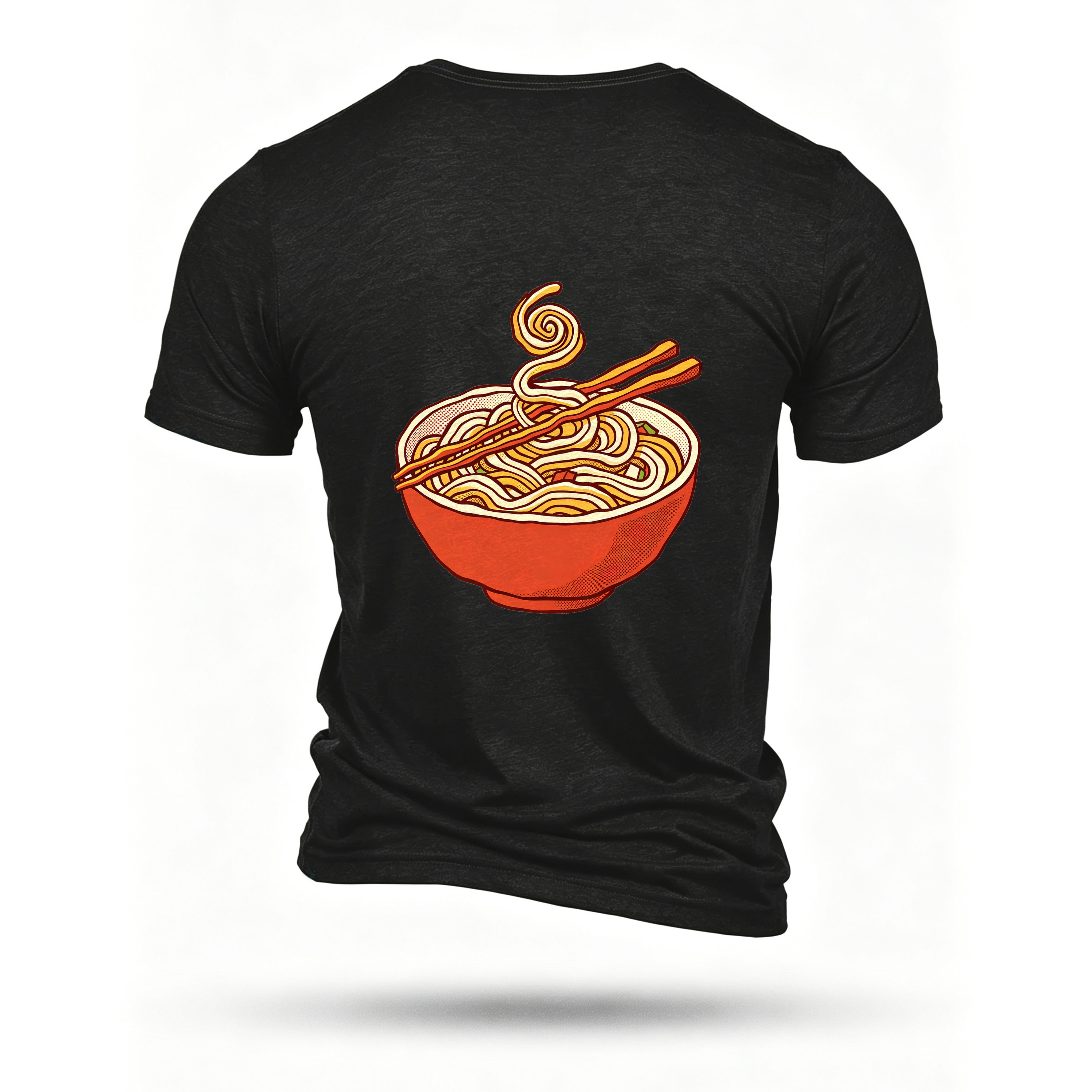 Black T-shirt, back print