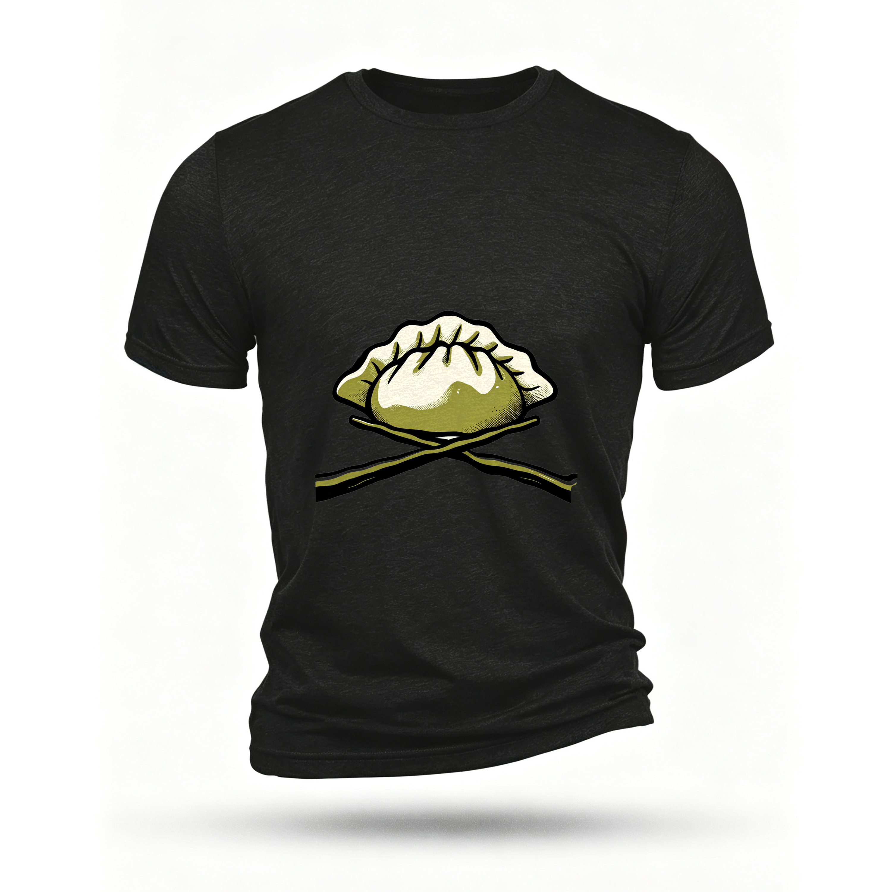Black T-shirt, front print