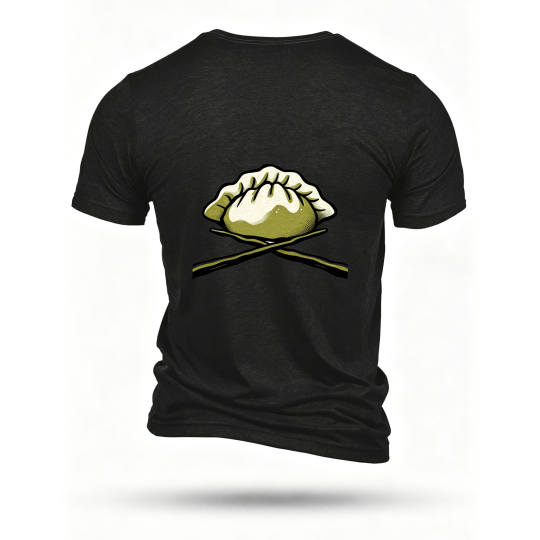 Black T-shirt, back print