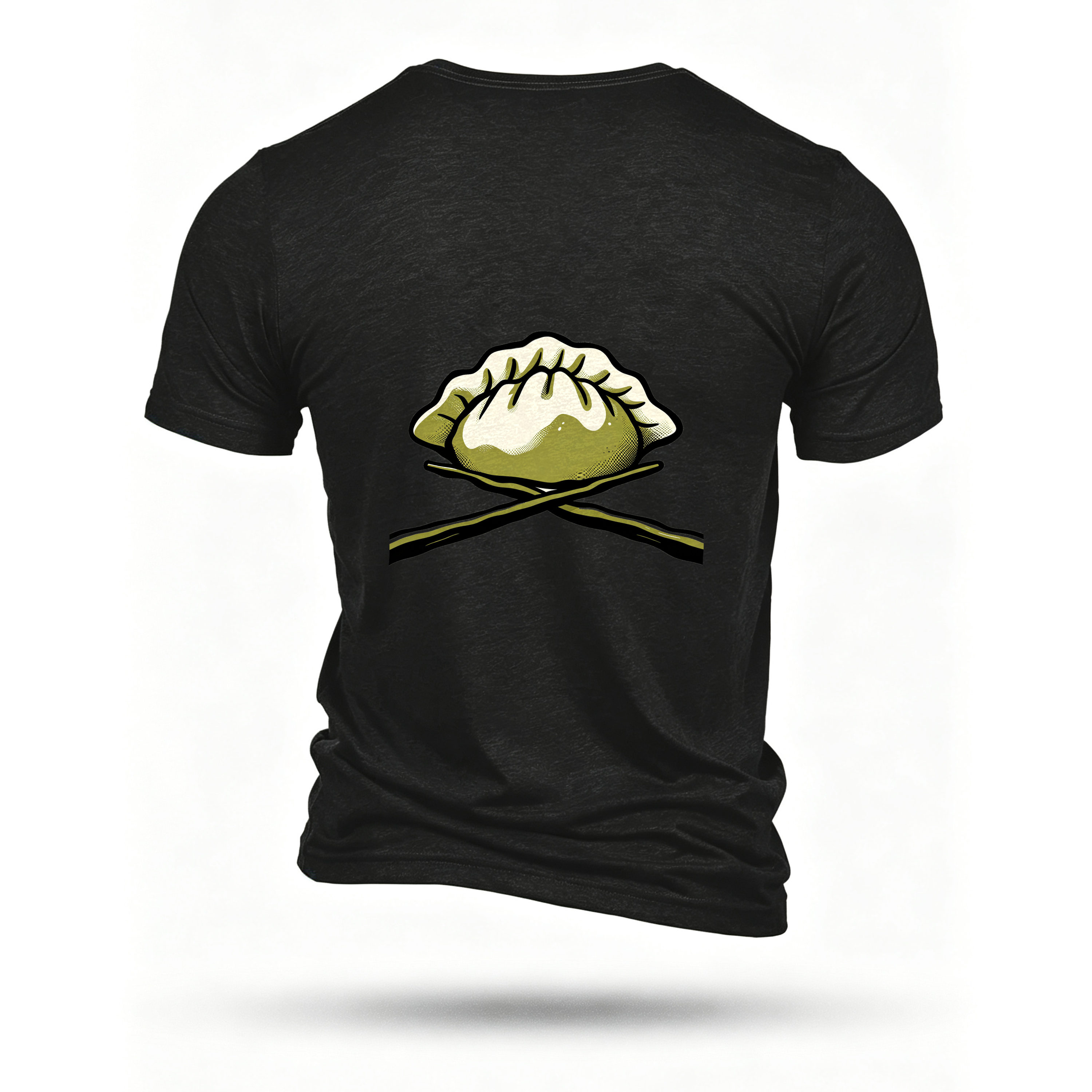 Black T-shirt, back print