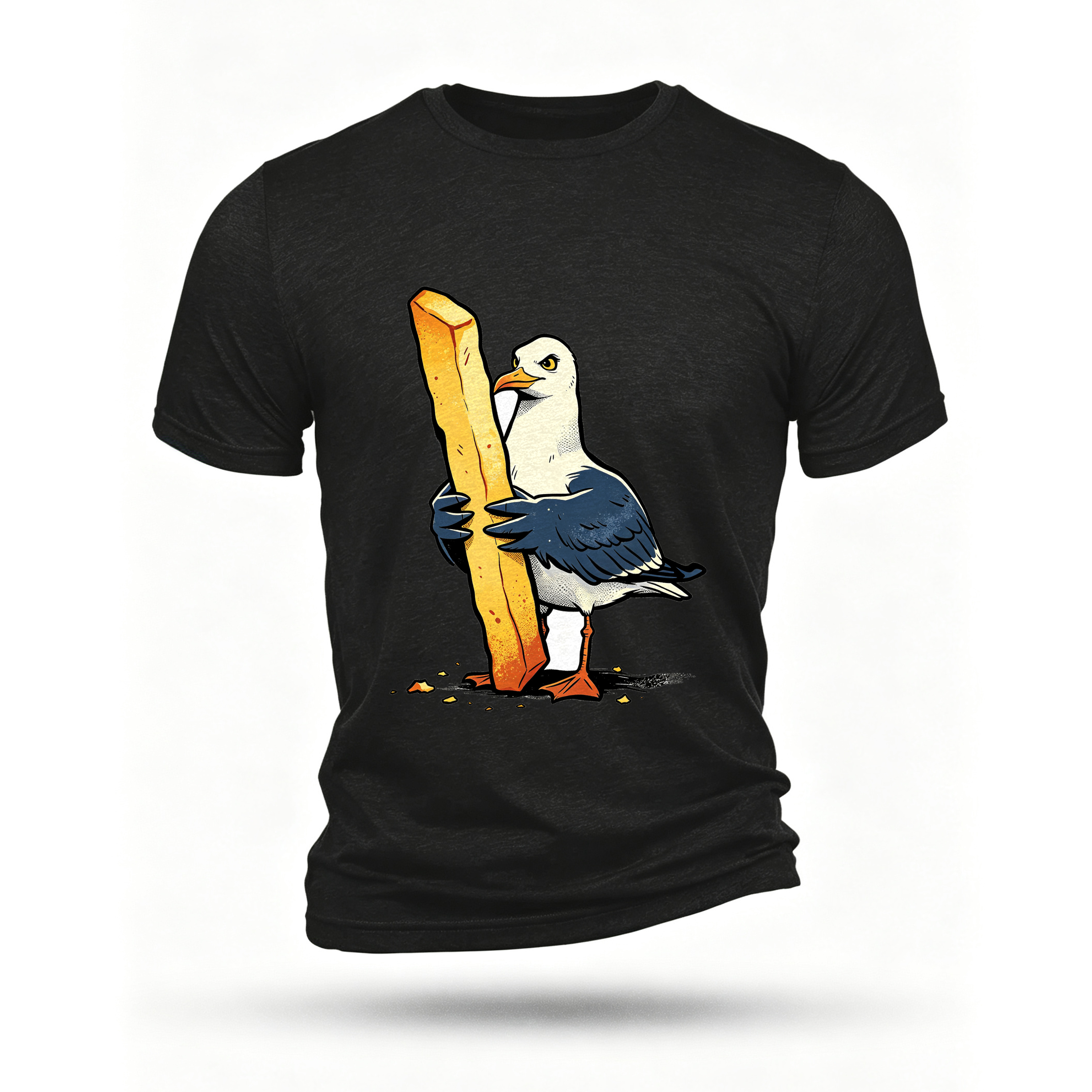 Black T-shirt, front print