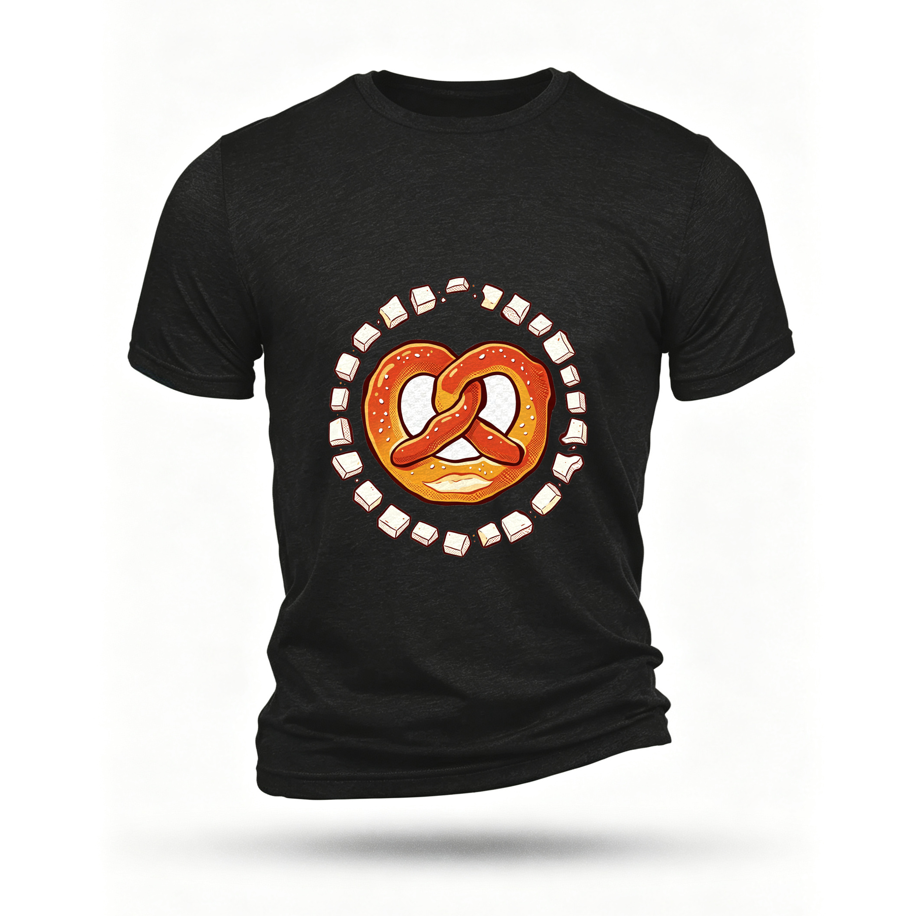 Black T-shirt, front print
