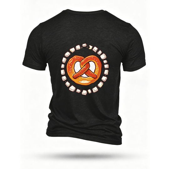 Black T-shirt, back print