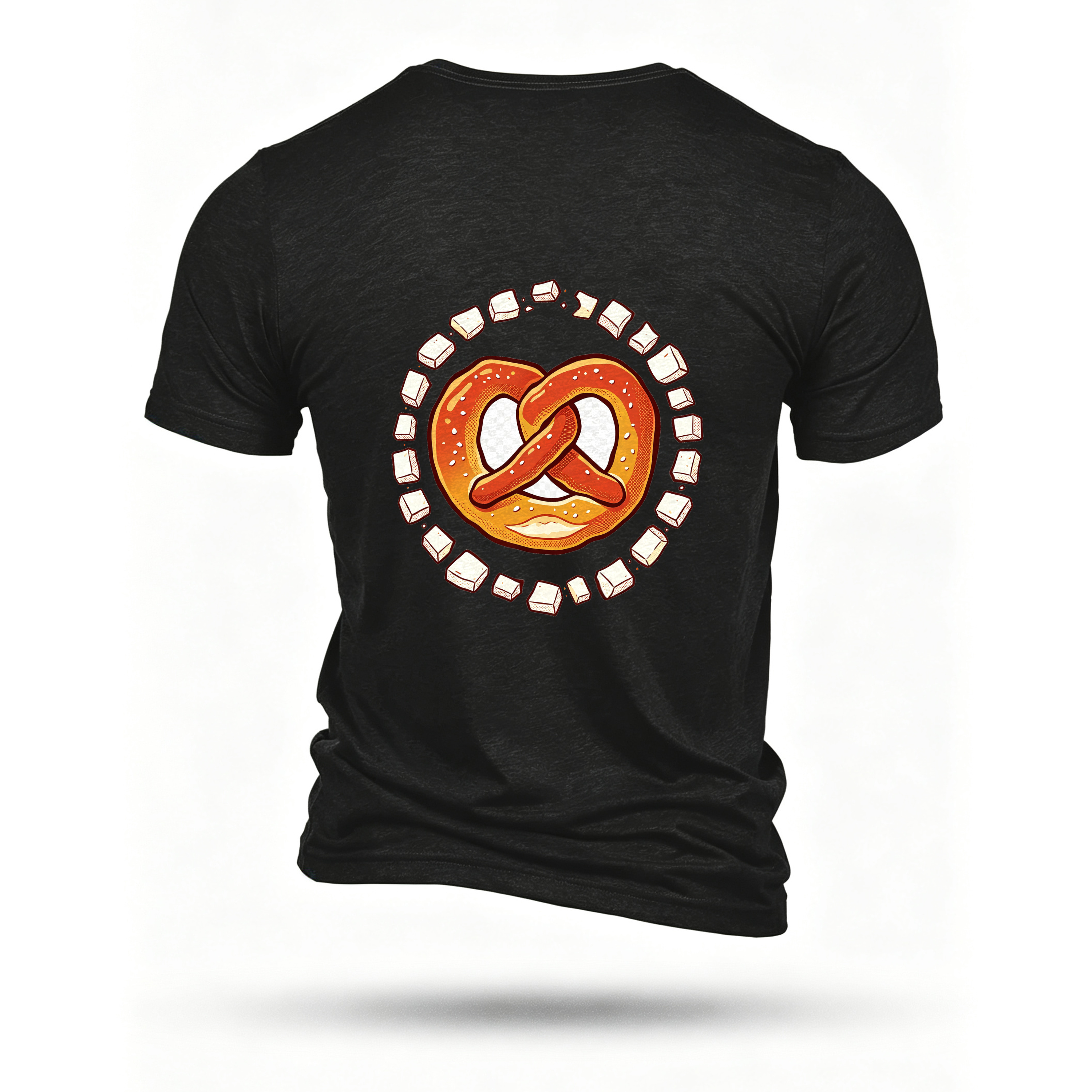 Black T-shirt, back print