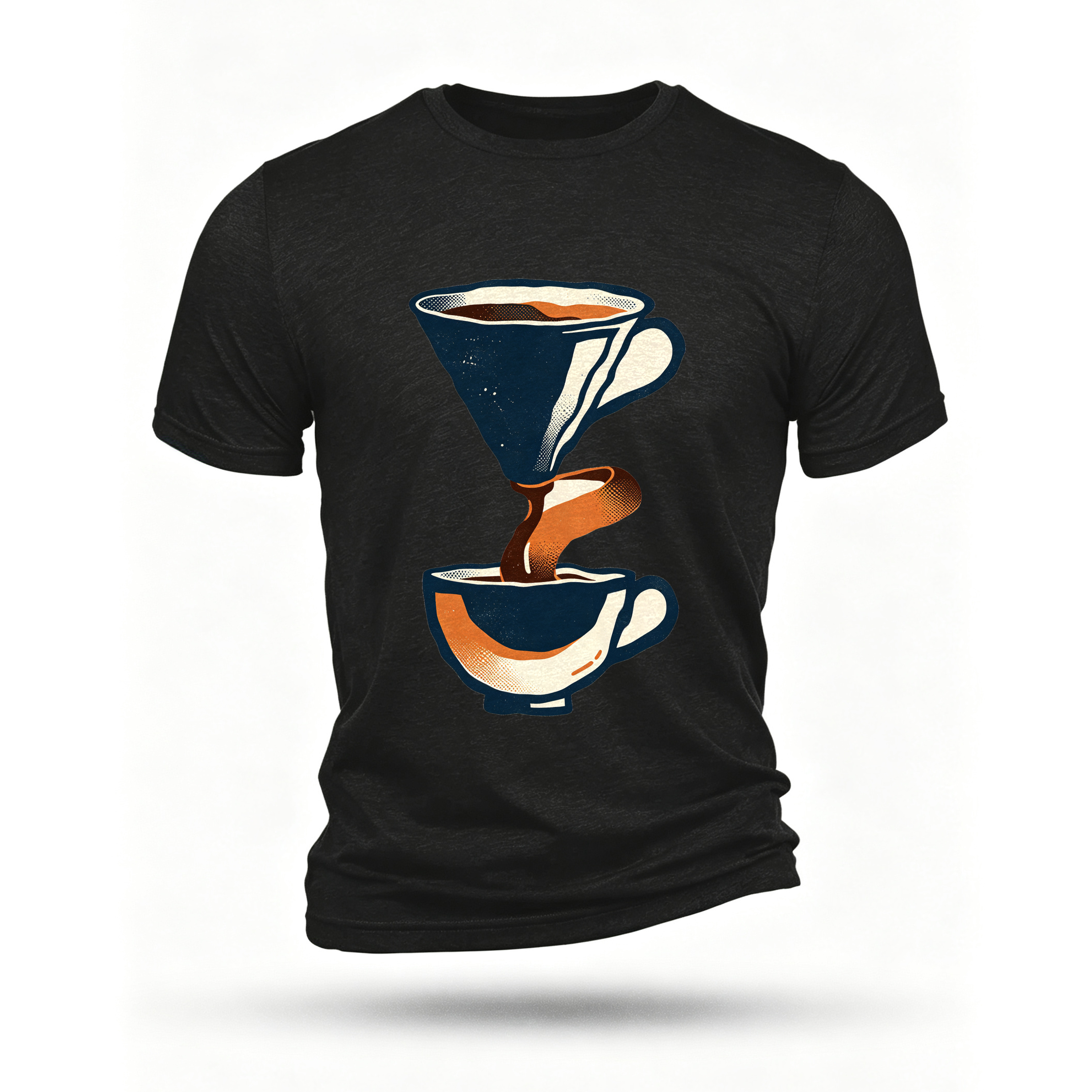 Black T-shirt, front print