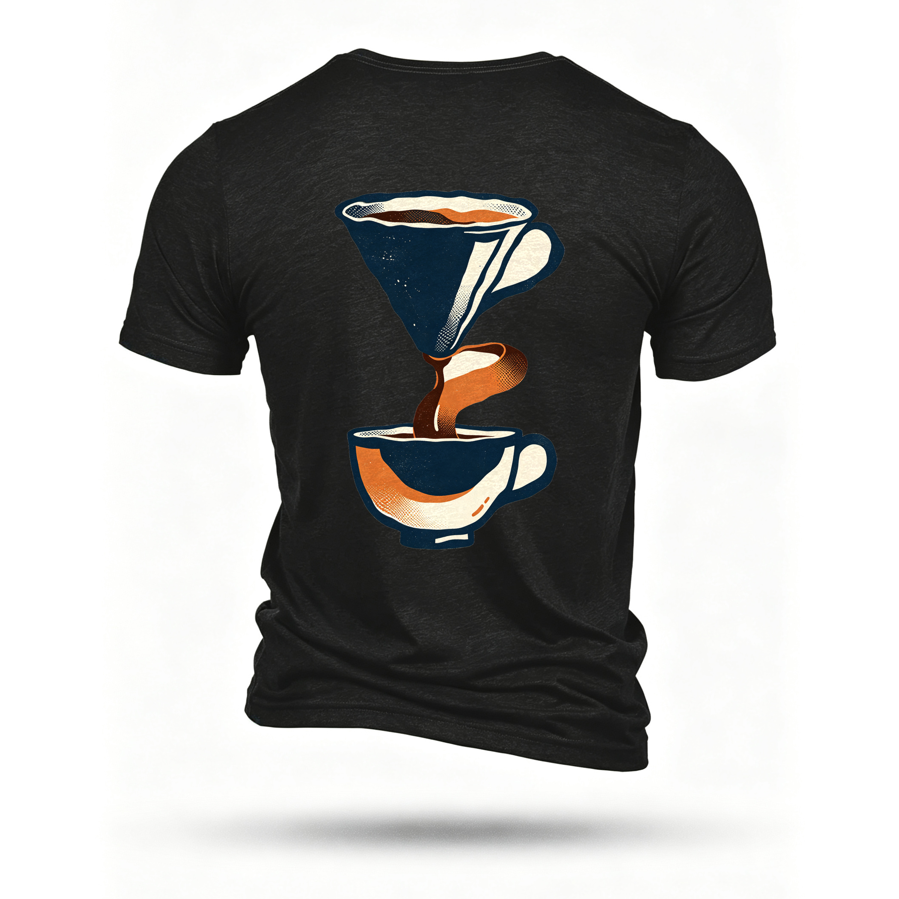 Black T-shirt, back print