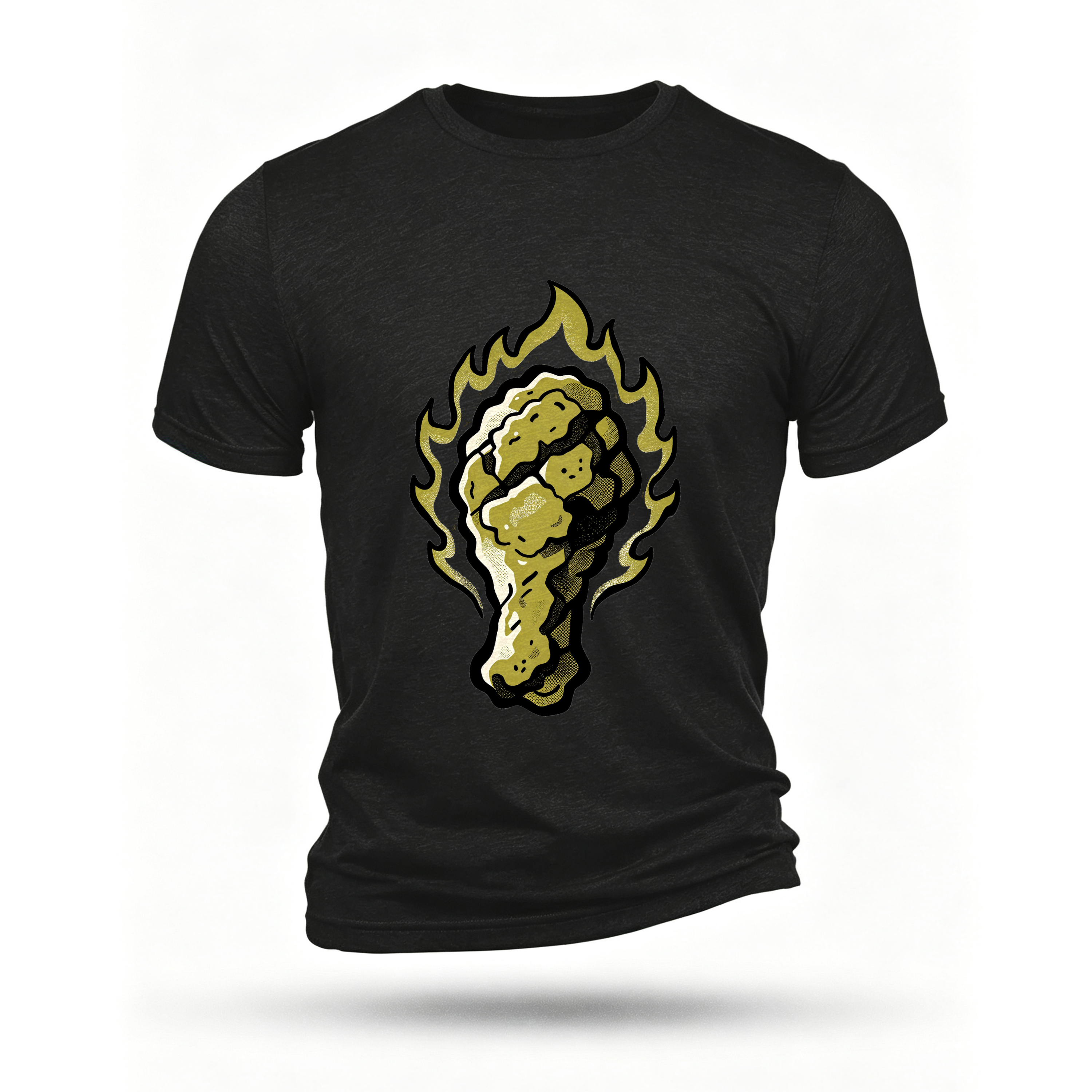 Black T-shirt, front print