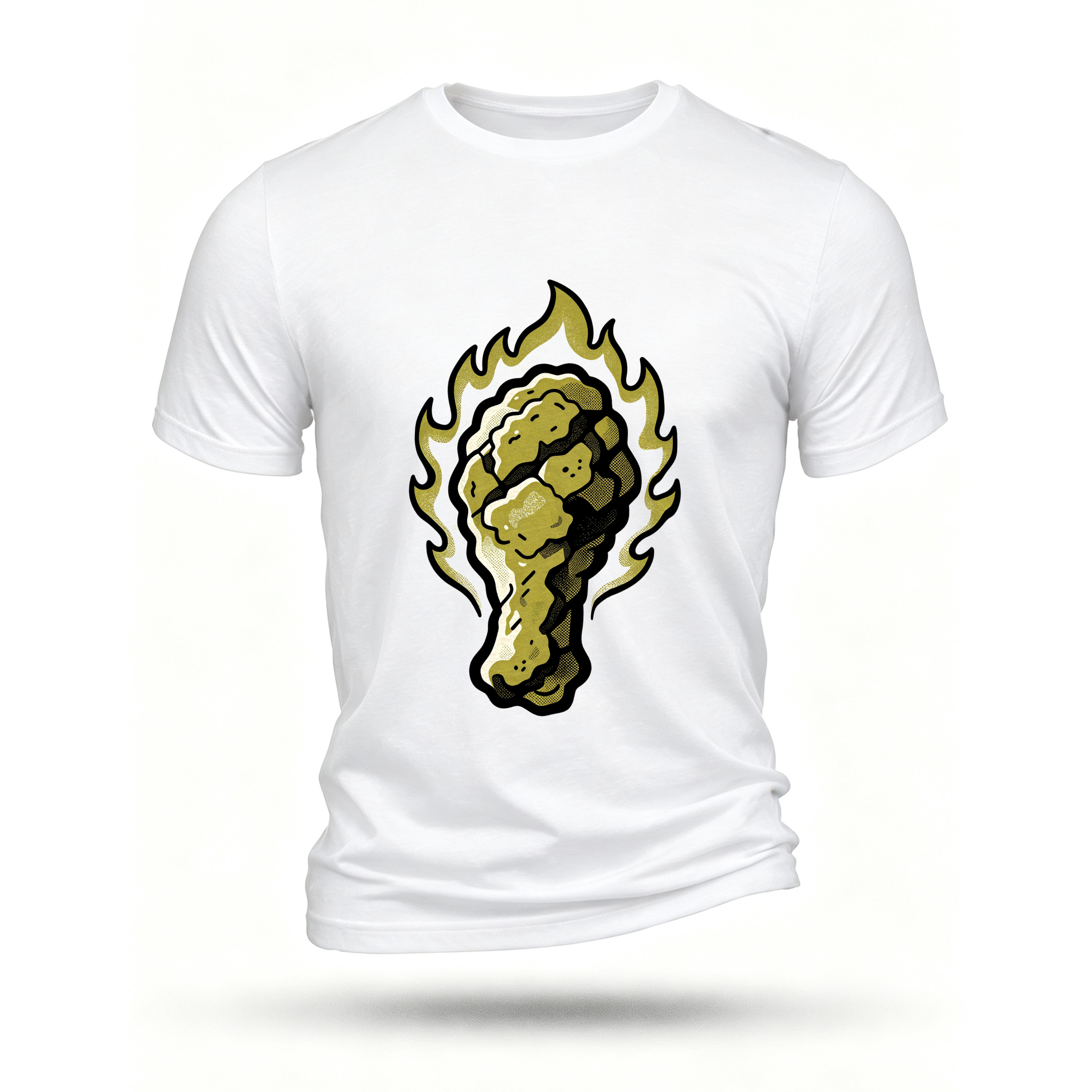White T-shirt, front print