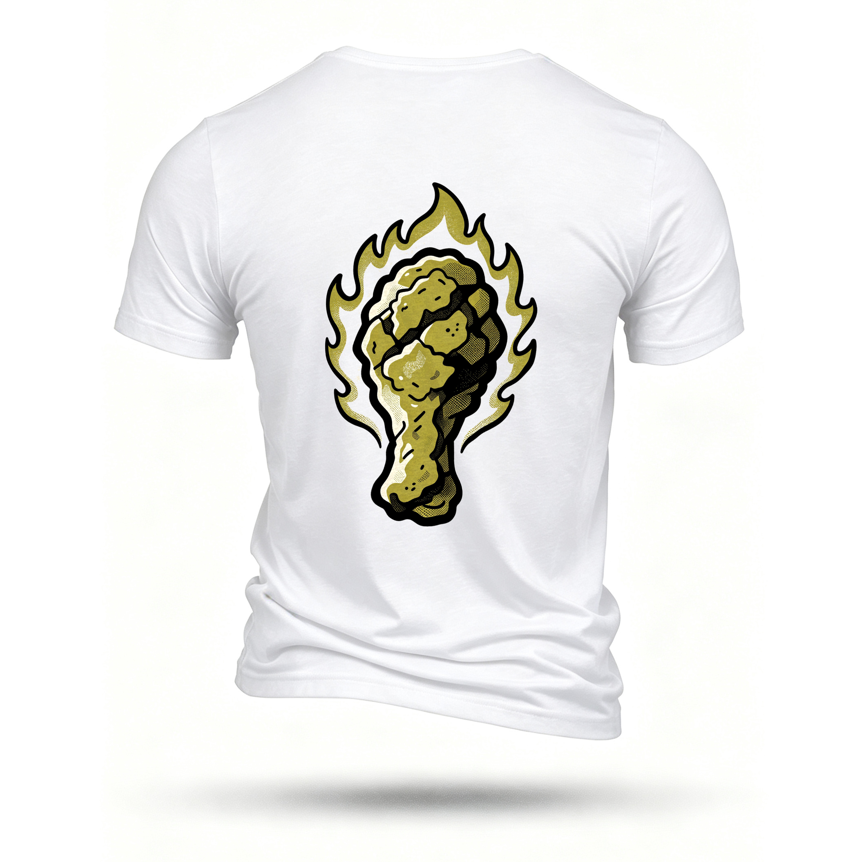 White T-shirt, back print