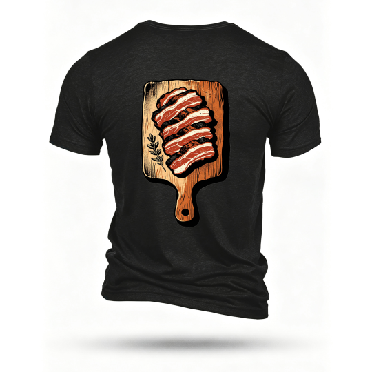Black T-shirt, back print