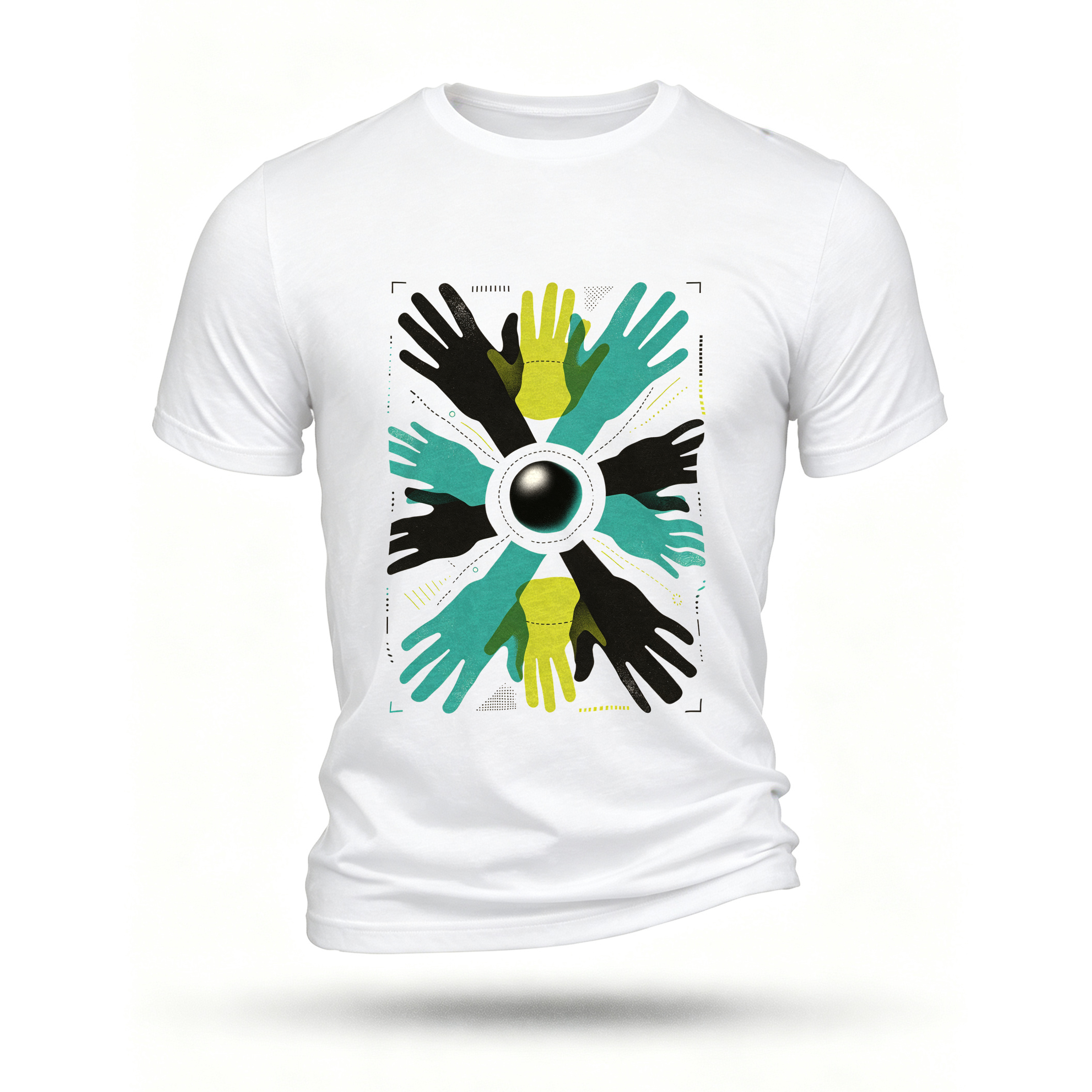 White T-shirt, front print