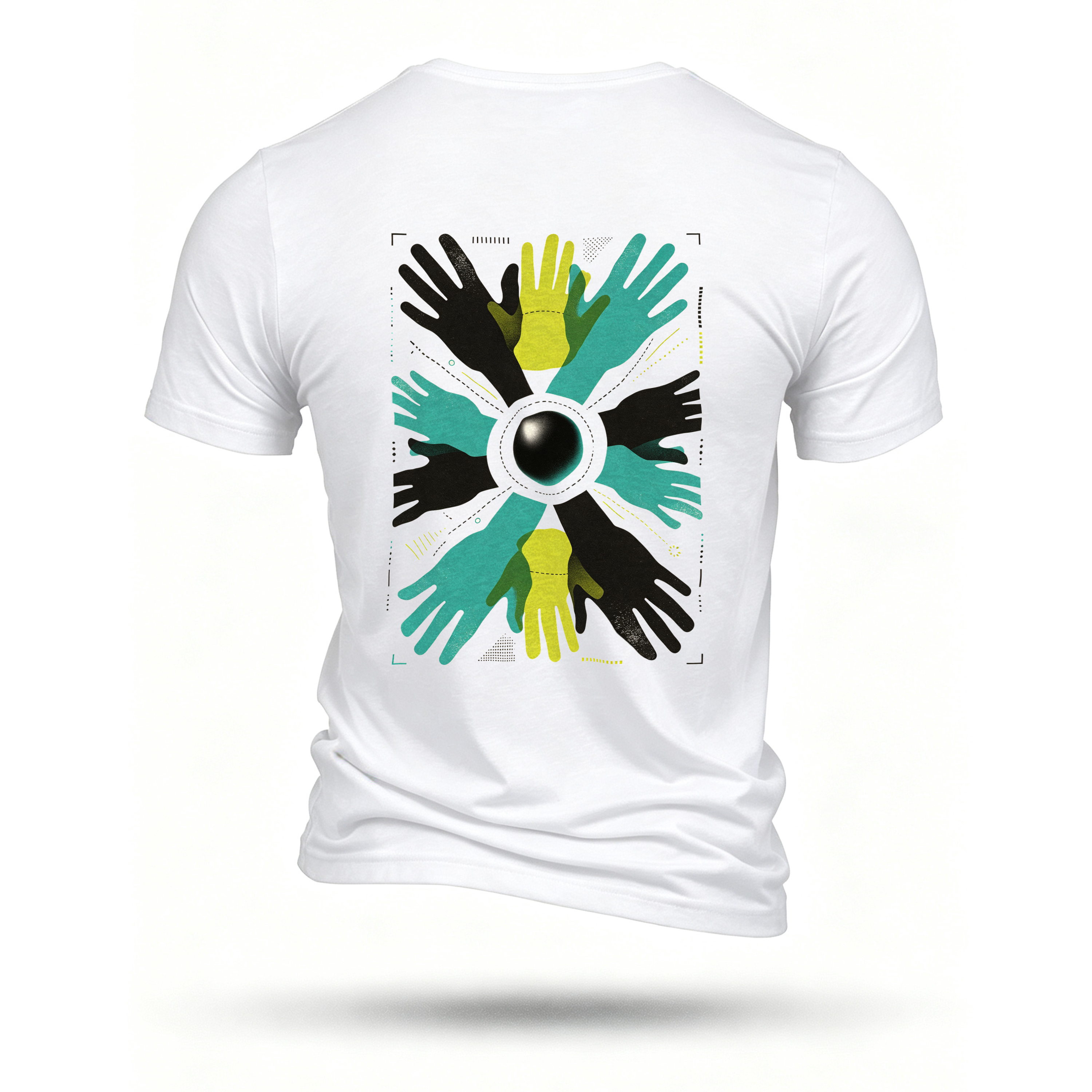 White T-shirt, back print
