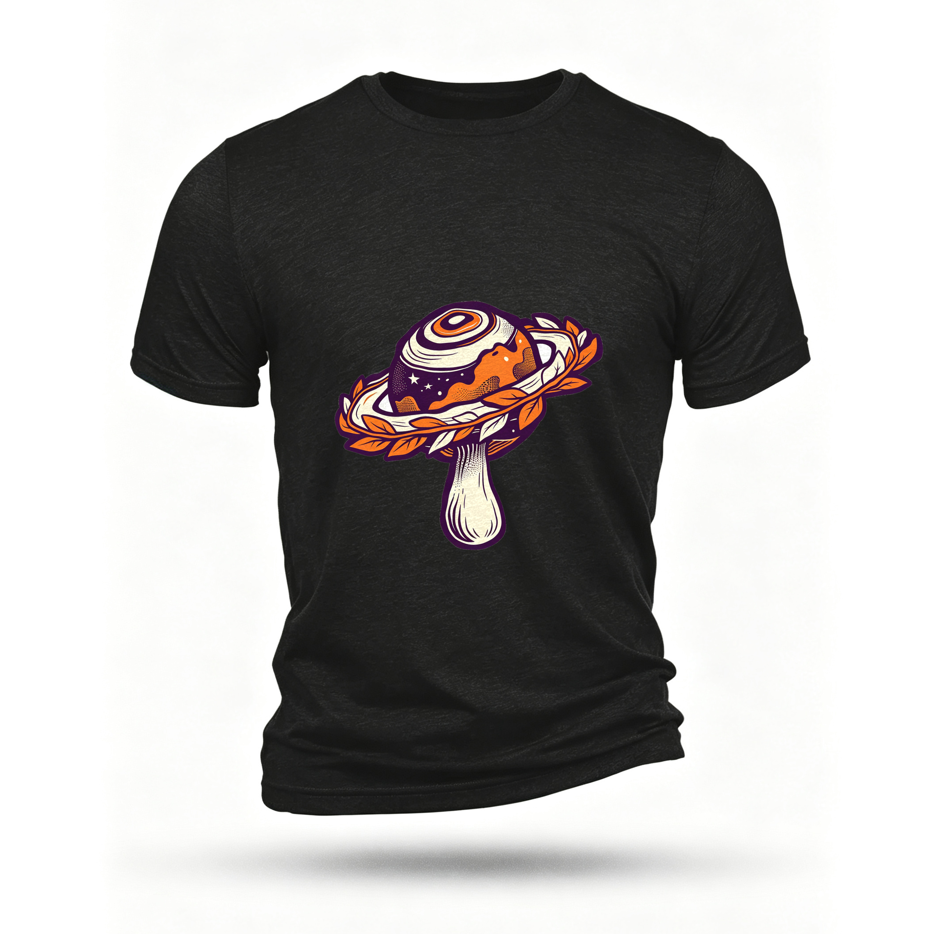 Black T-shirt, front print