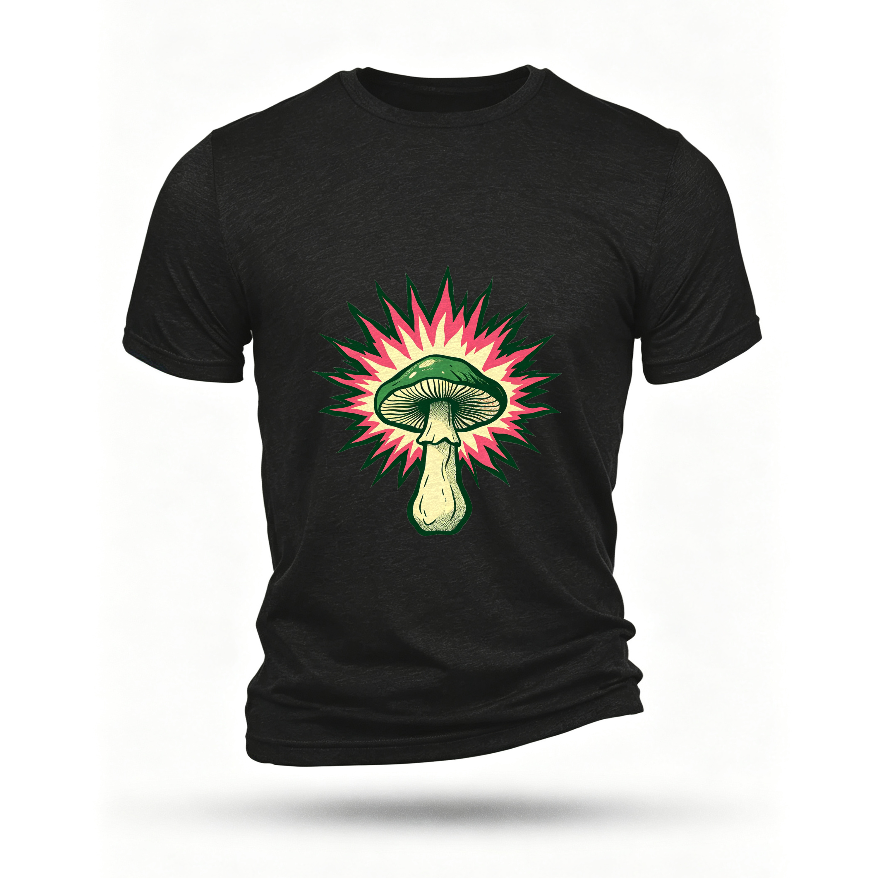 Black T-shirt, front print