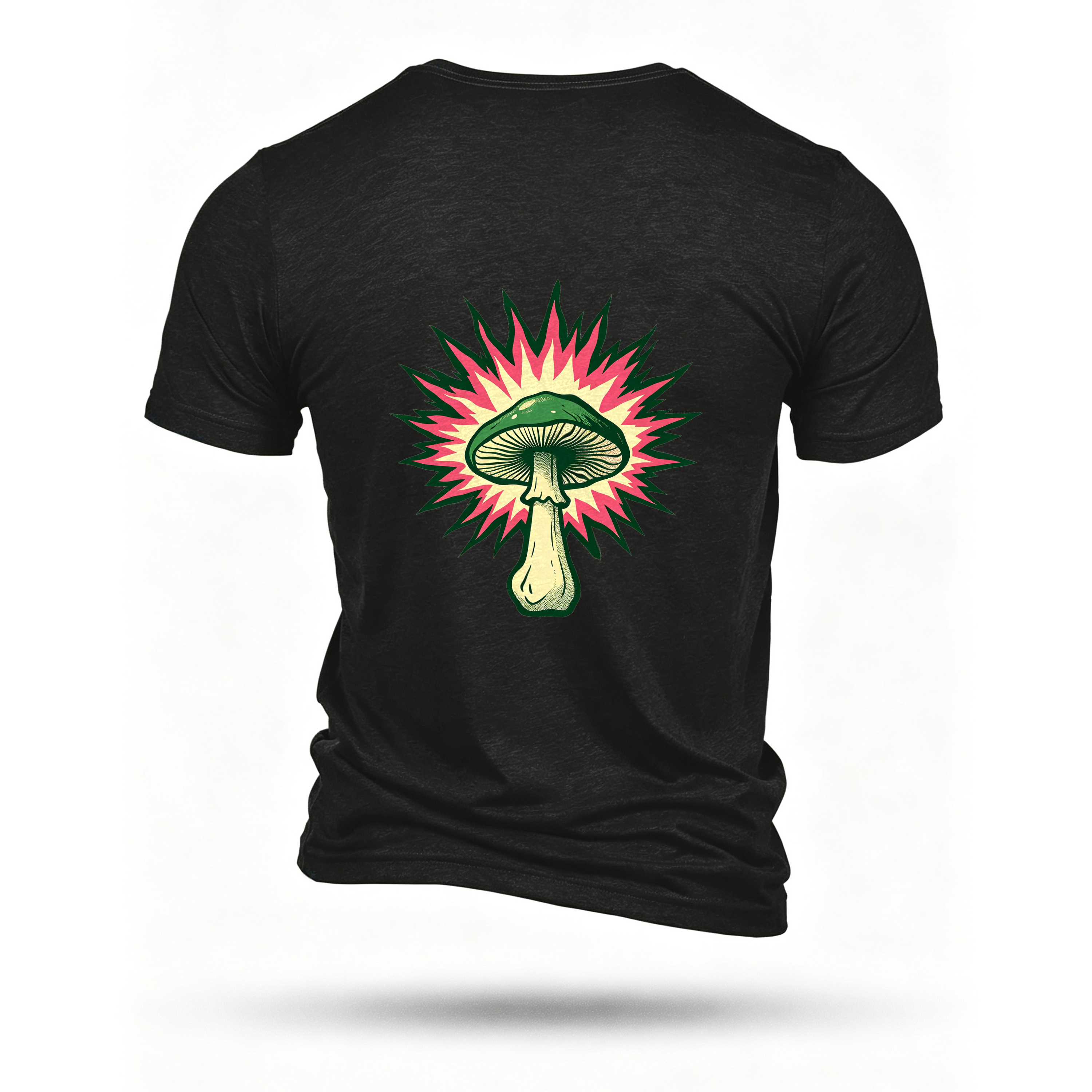 Black T-shirt, back print