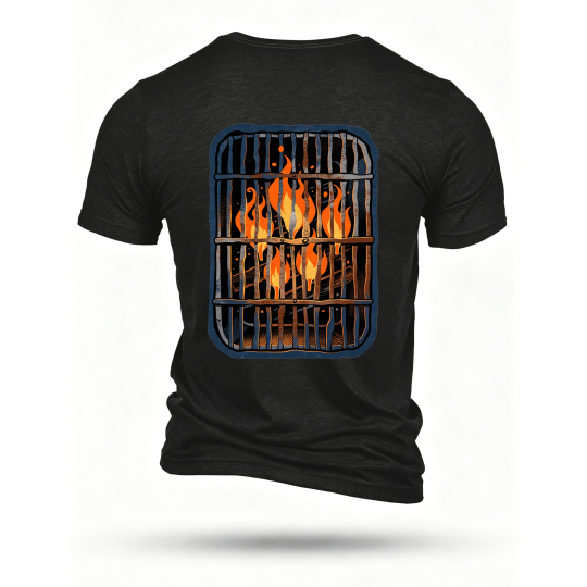 Black T-shirt, back print