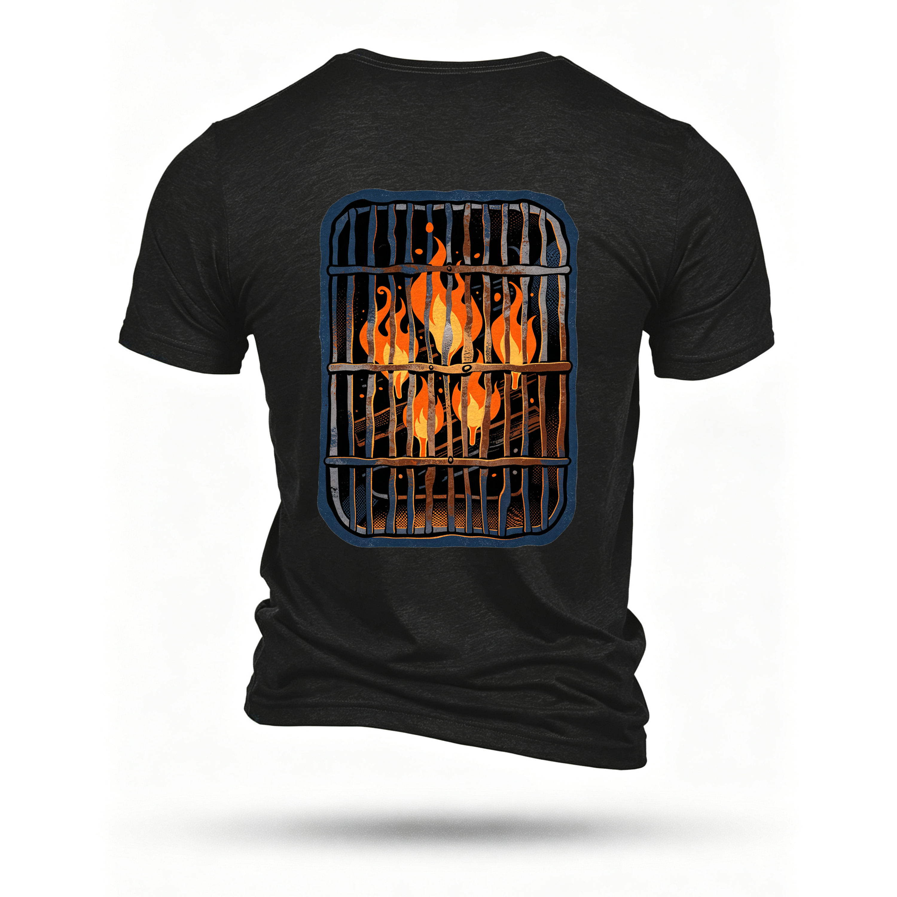 Black T-shirt, back print