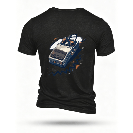 Black T-shirt, back print