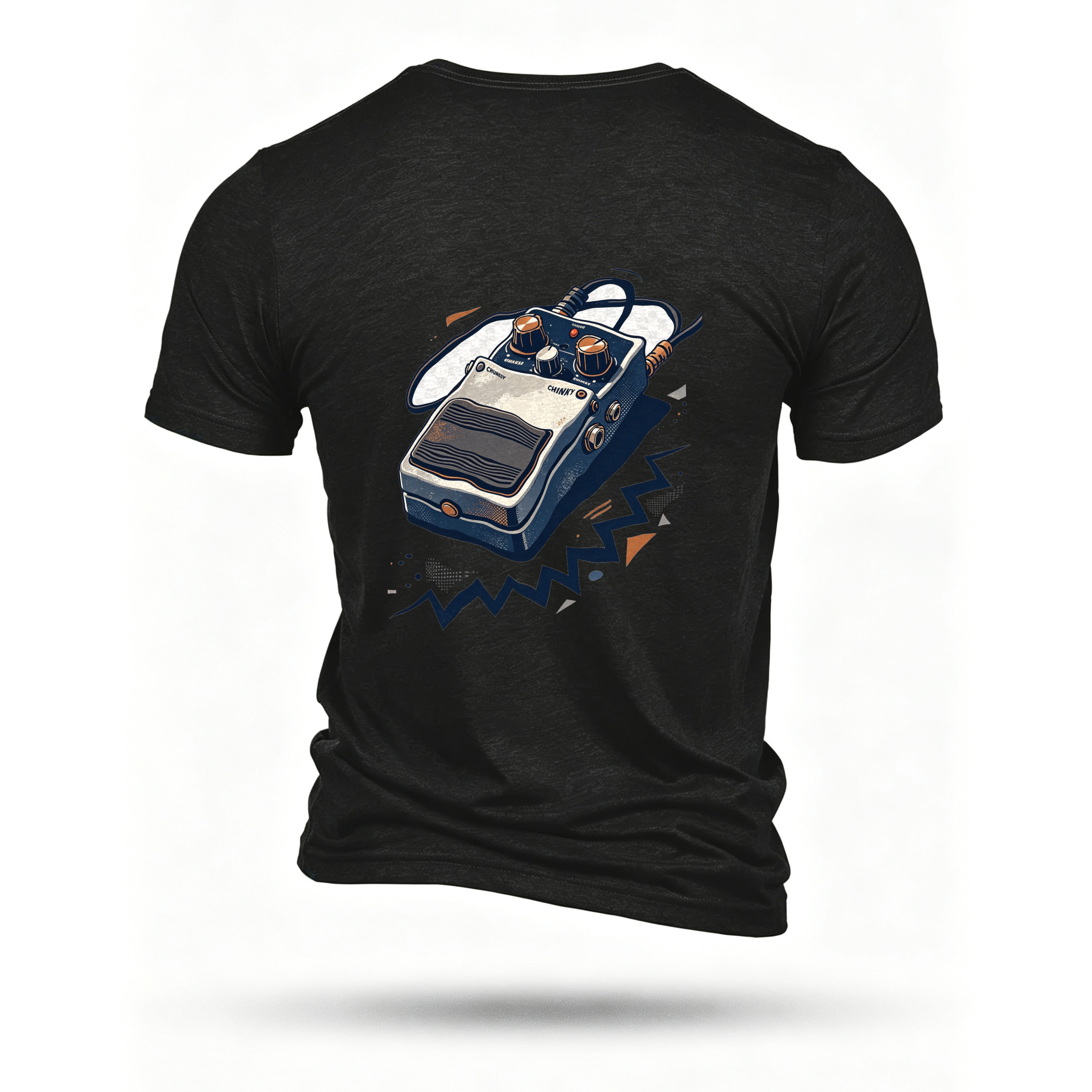 Black T-shirt, back print