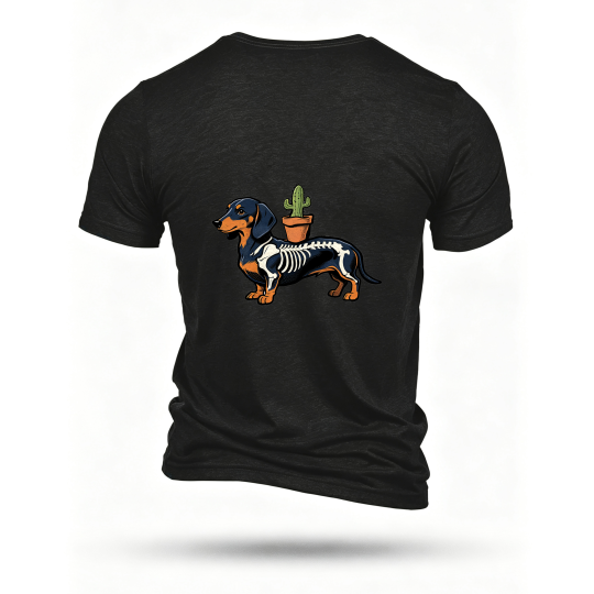Black T-shirt, back print