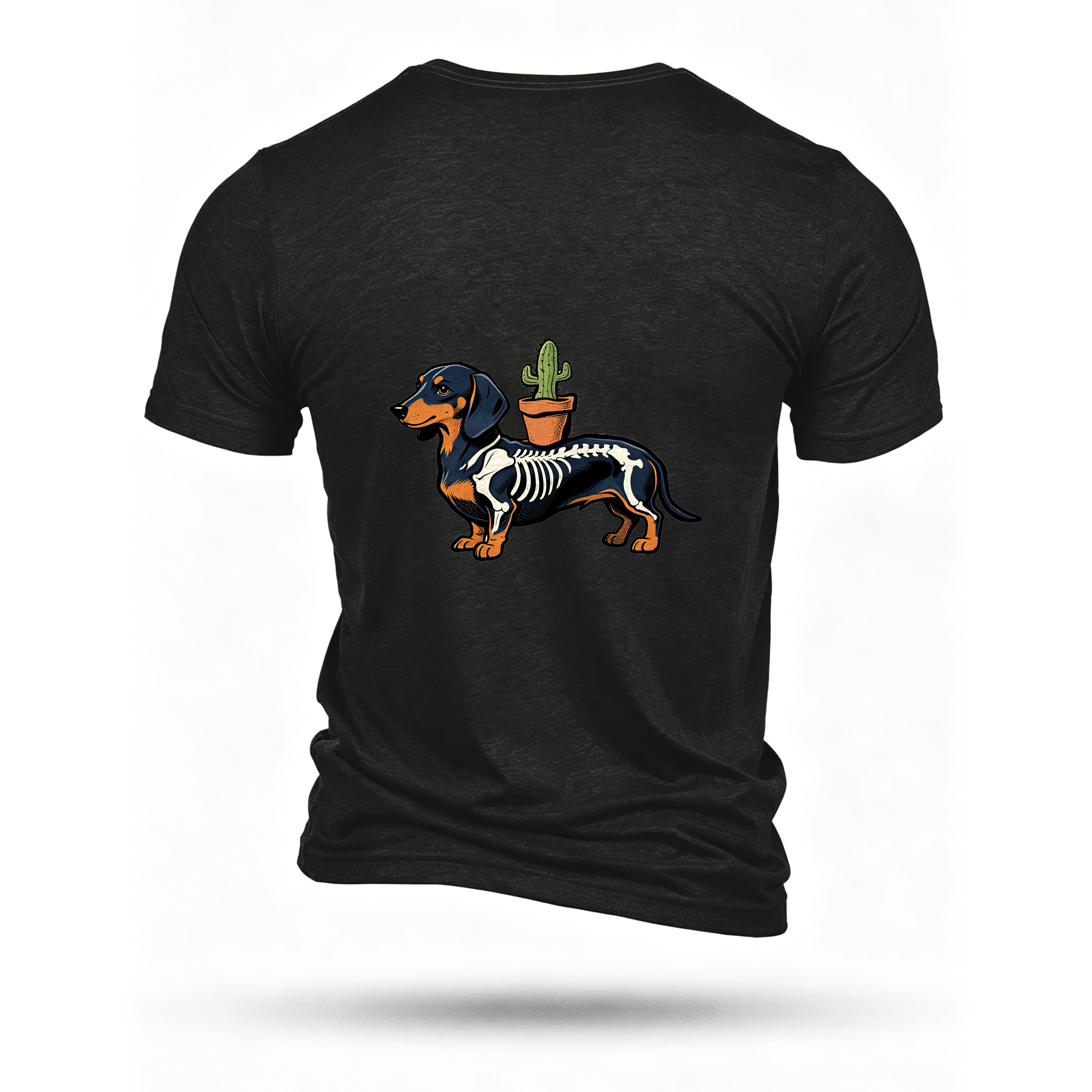 Black T-shirt, back print