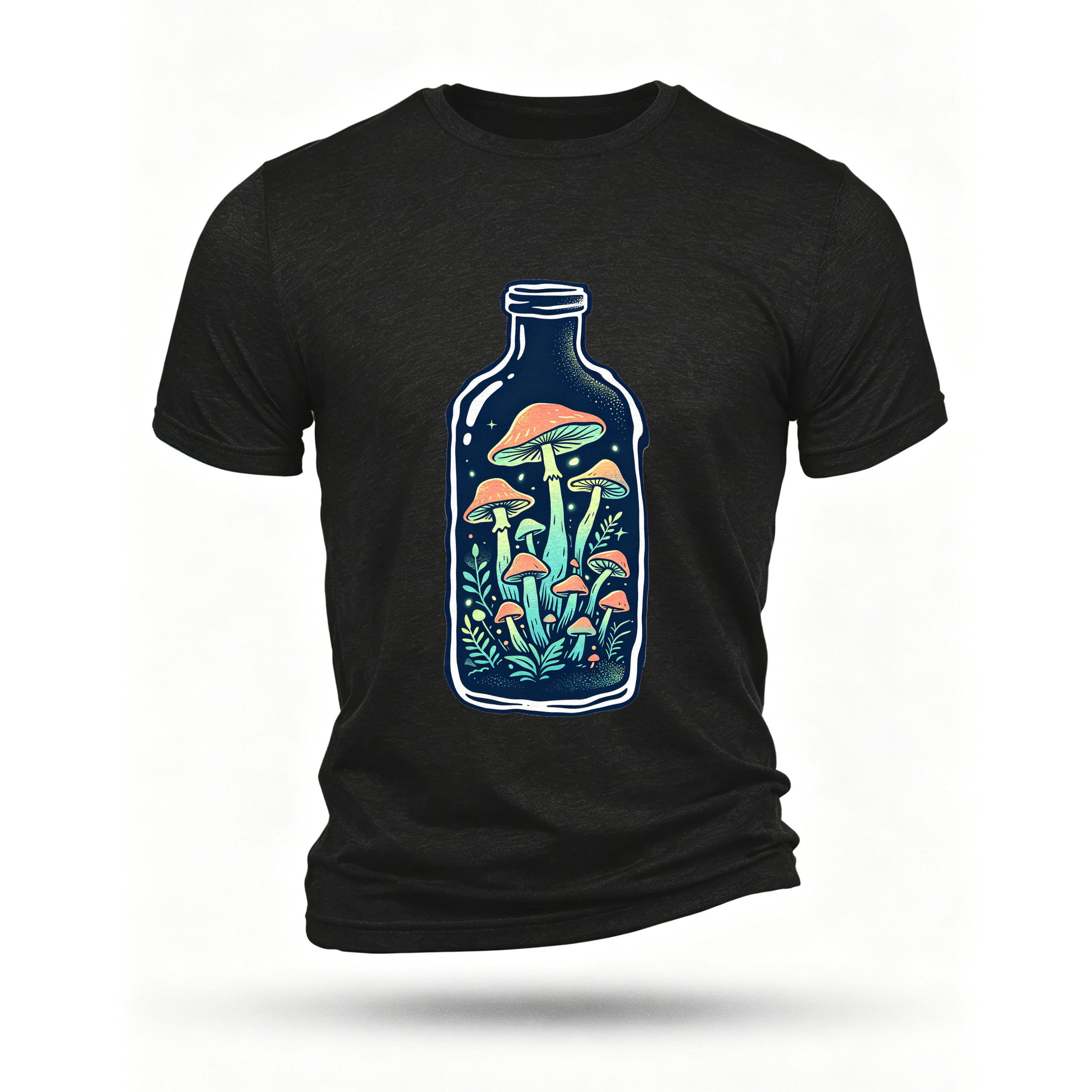Black T-shirt, front print