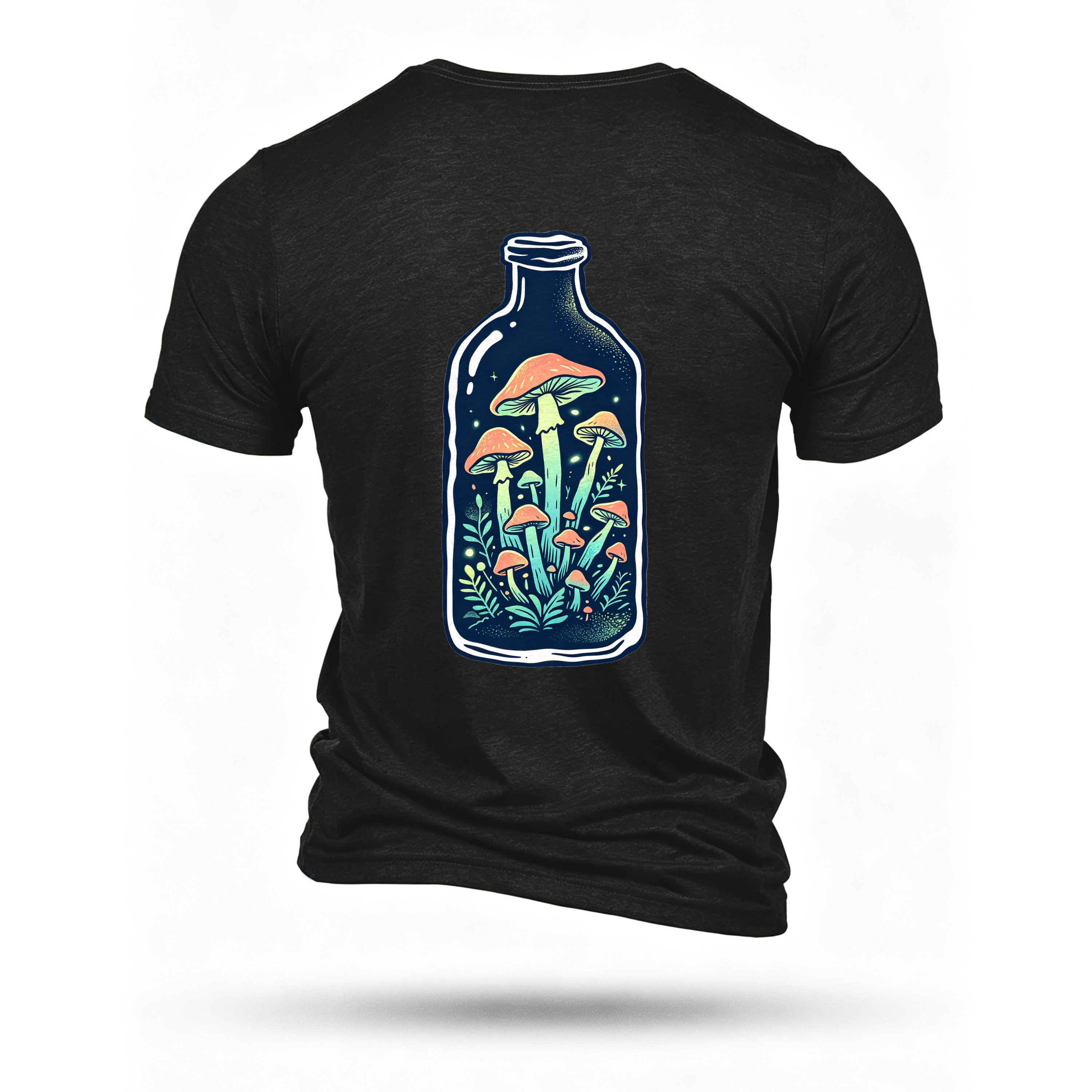 Black T-shirt, back print