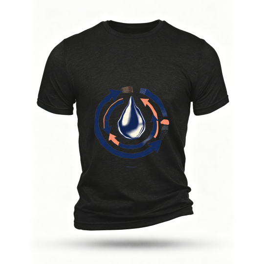 Black T-shirt, front print