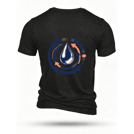 Black T-shirt, back print