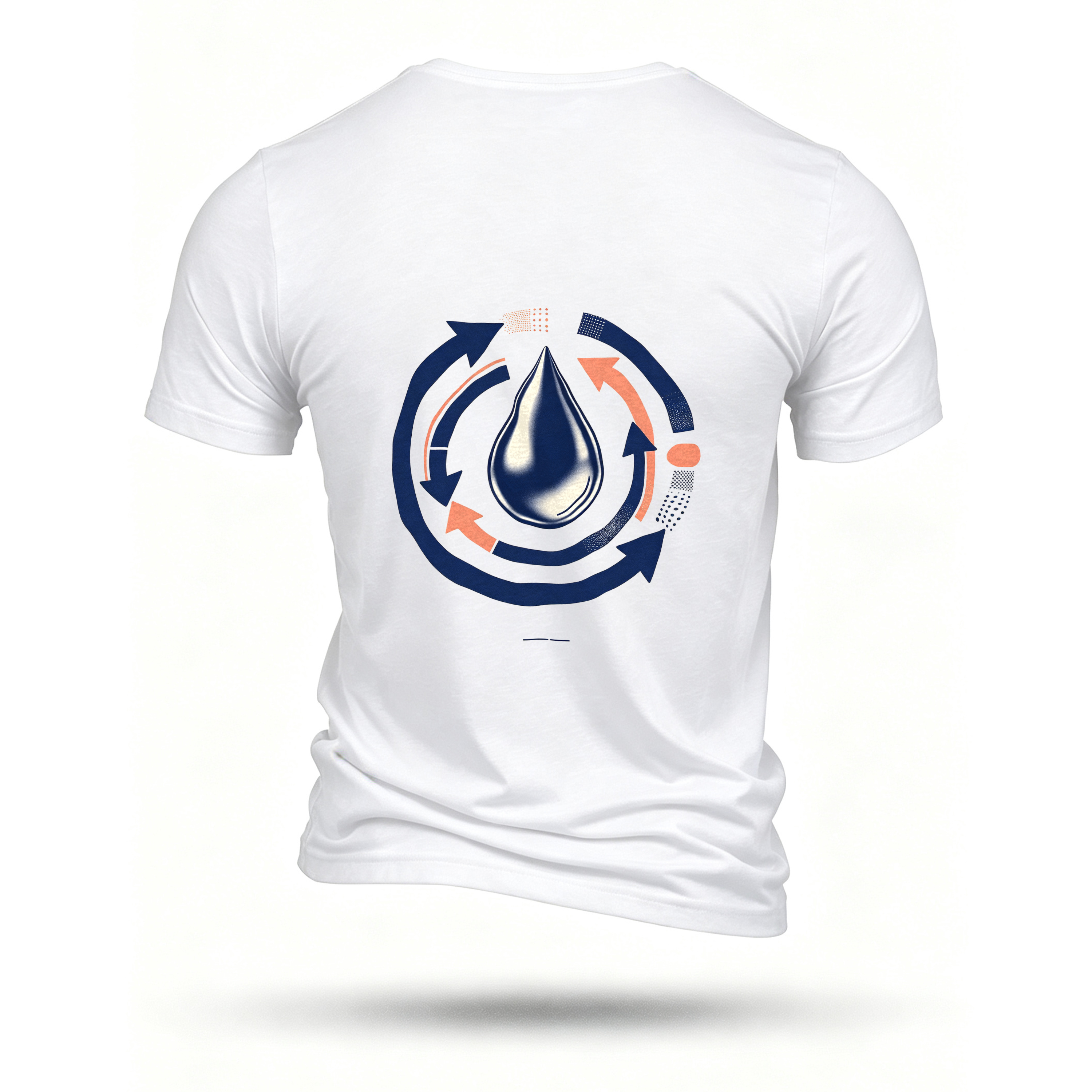White T-shirt, back print