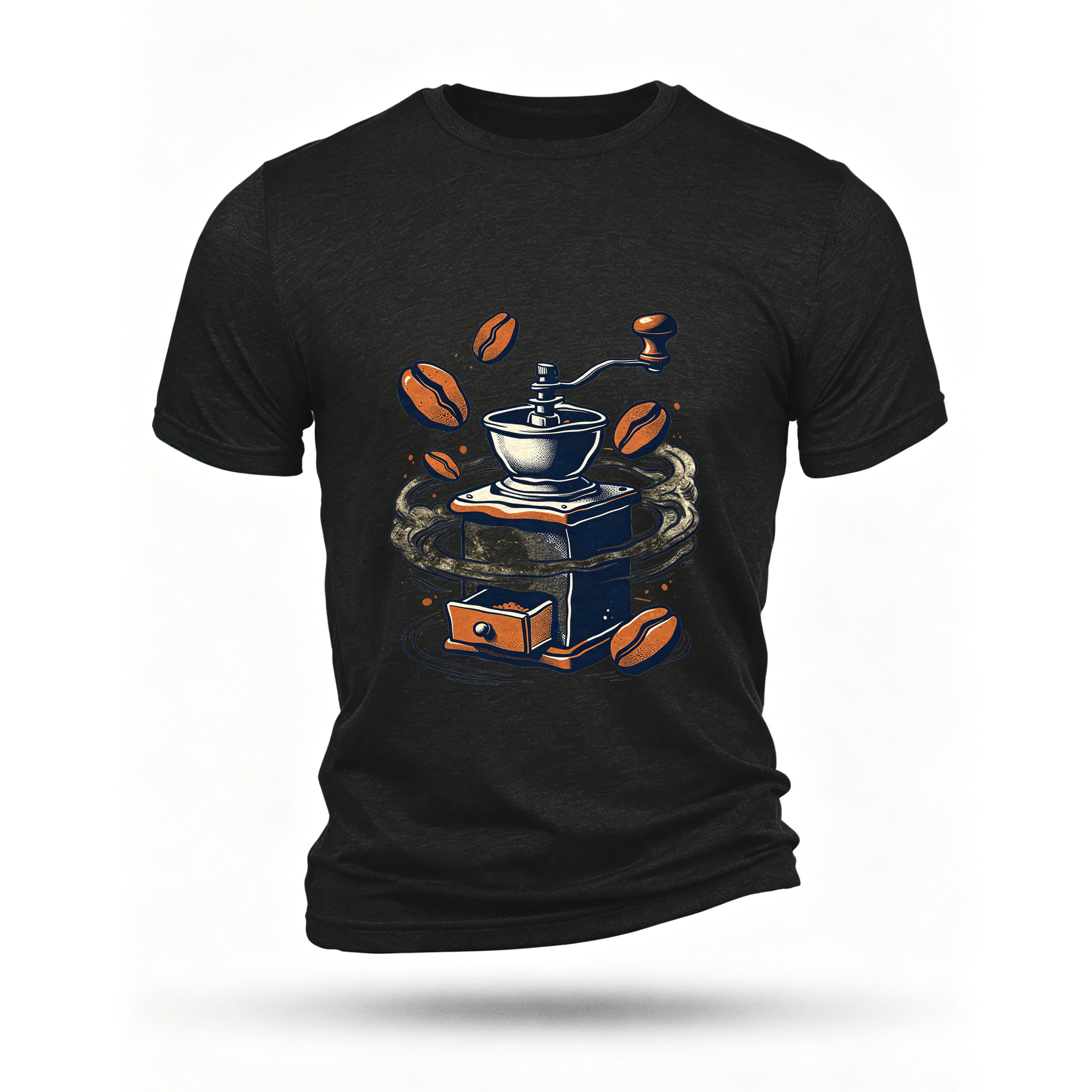 Black T-shirt, front print