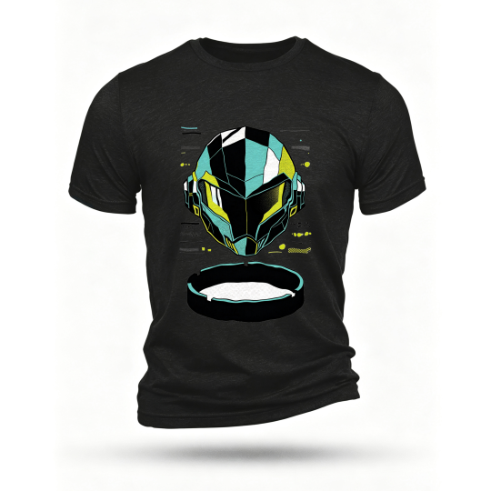Black T-shirt, front print