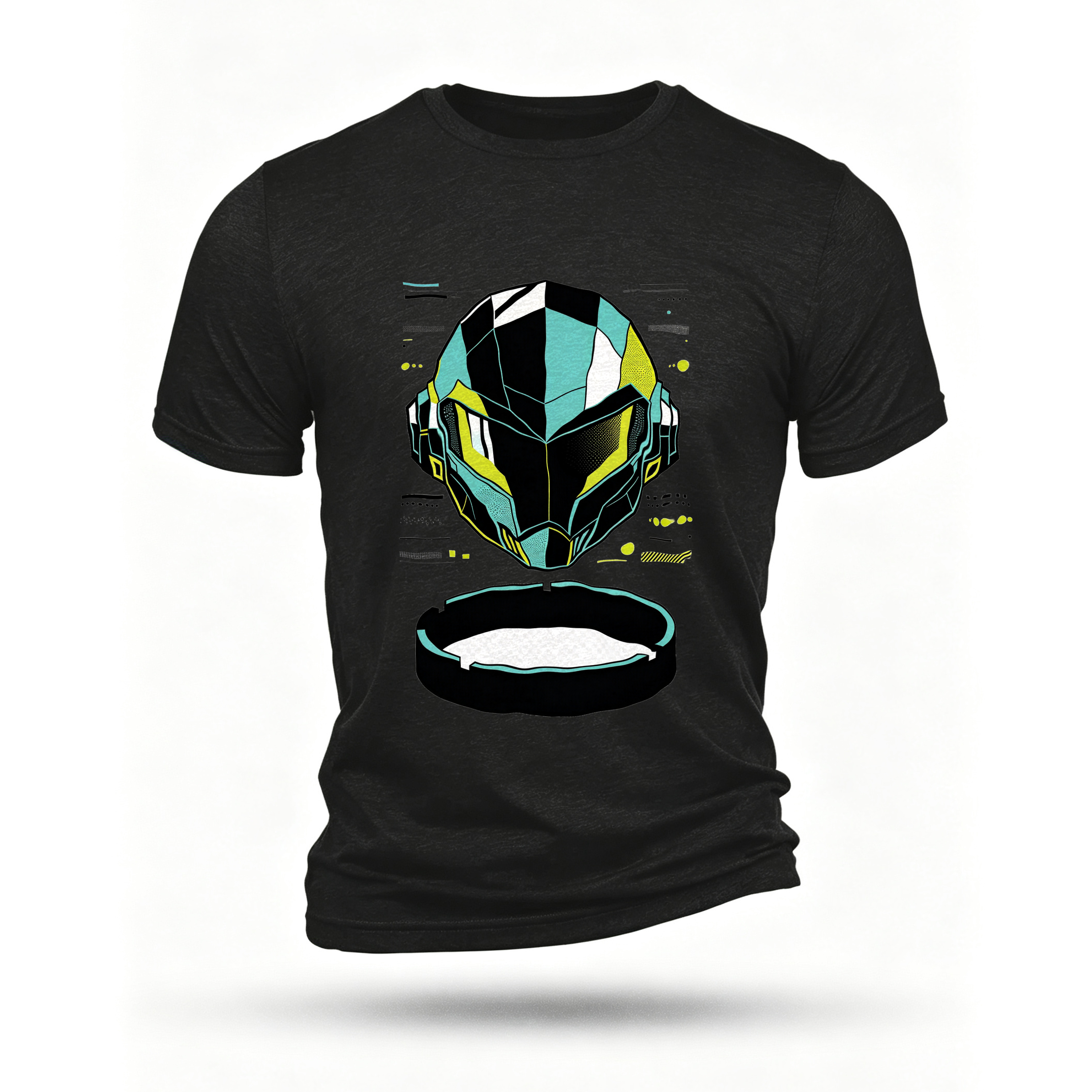 Black T-shirt, front print