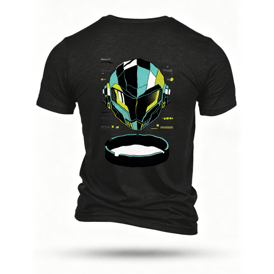 Black T-shirt, back print