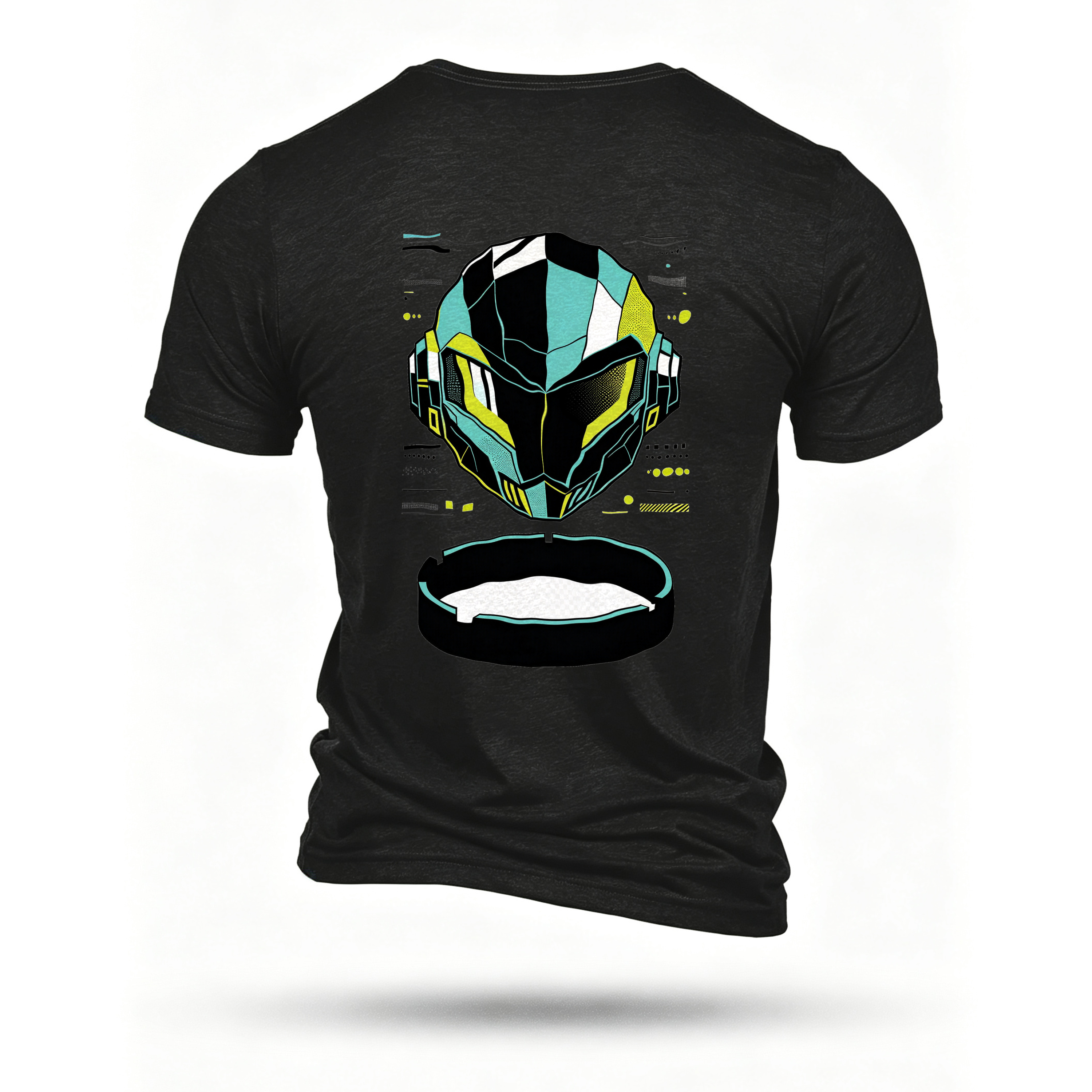 Black T-shirt, back print